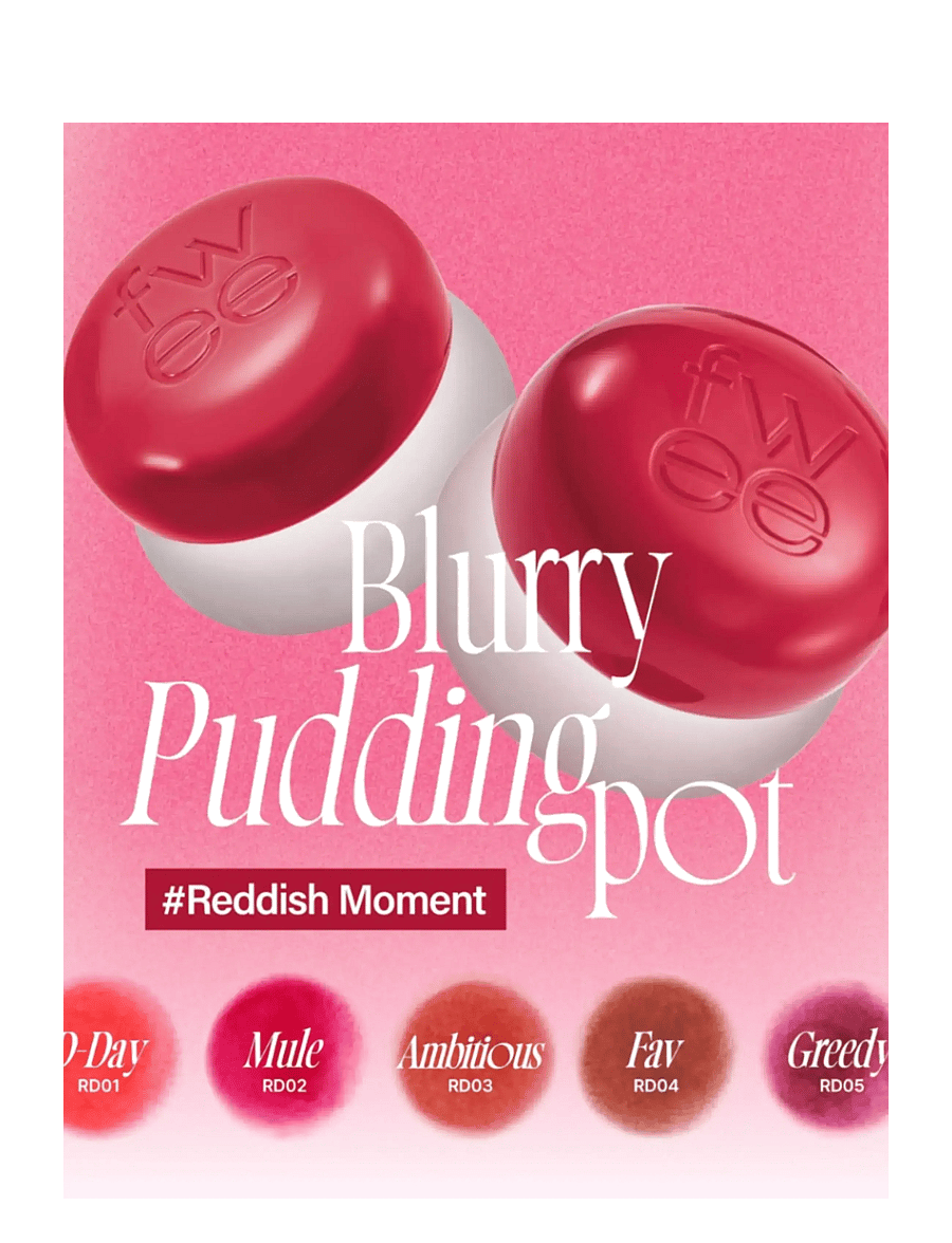 FWEE - Lip&Cheek Blurry Pudding Pot - smink - rd05 greedy - 2