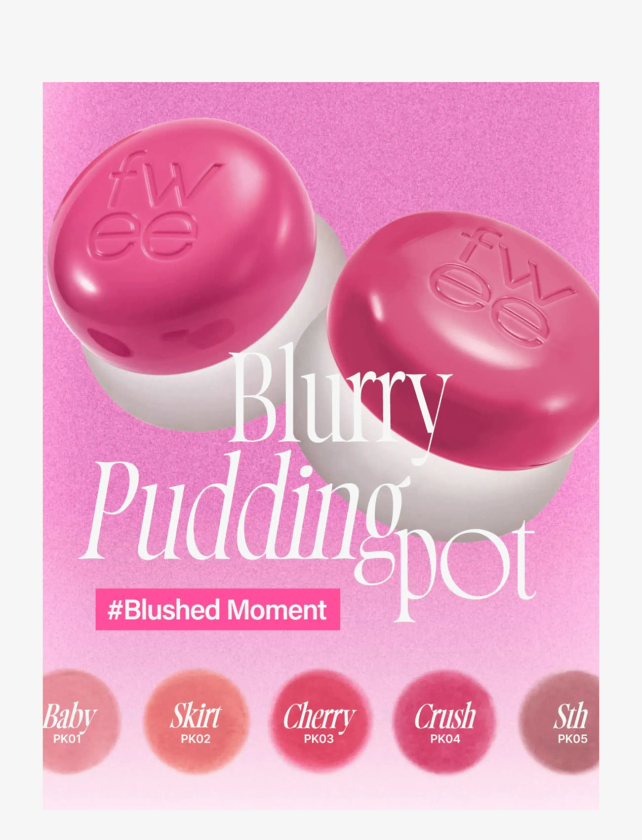 FWEE - Lip&Cheek Blurry Pudding Pot - smink - pk04 crush - 2