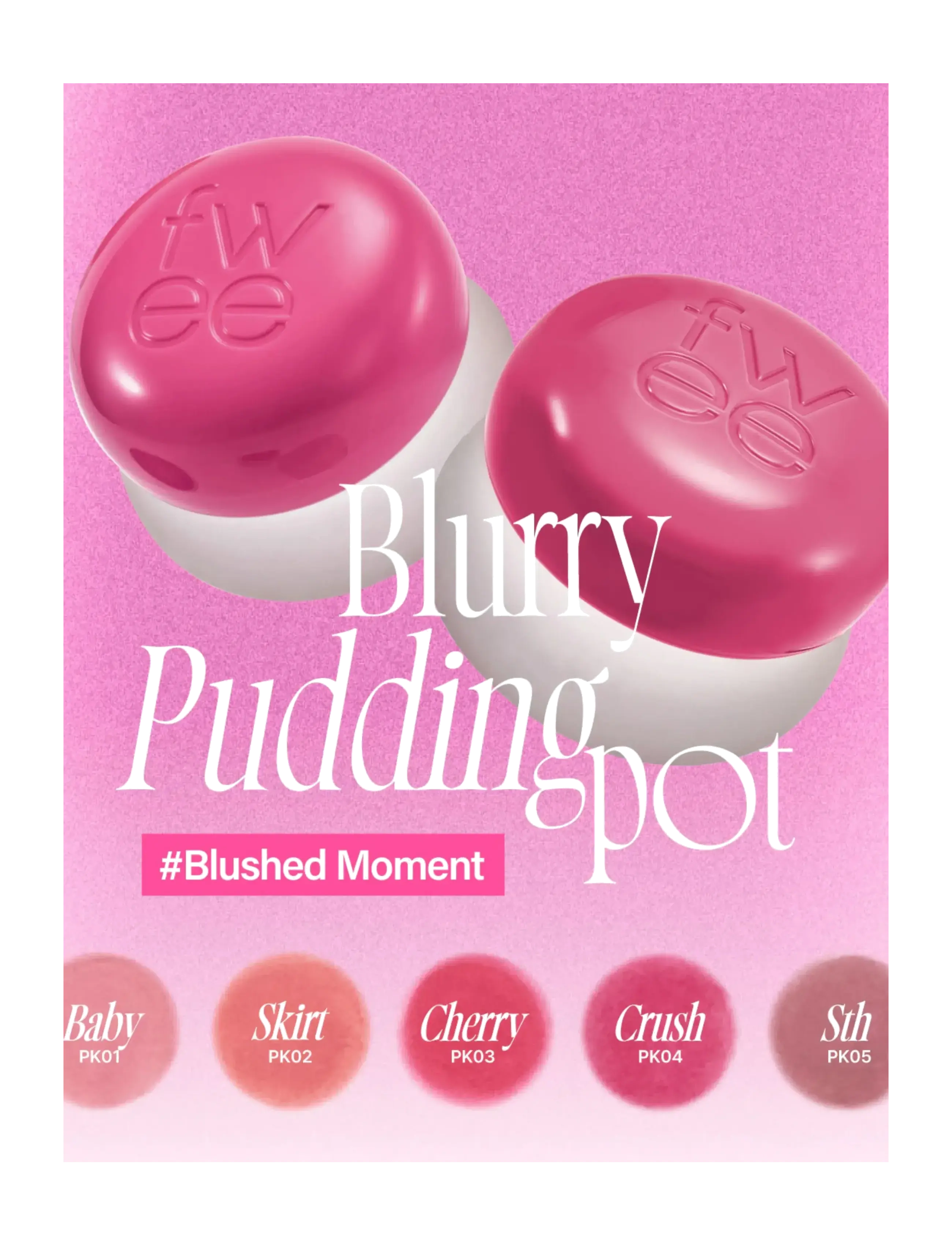 FWEE - Lip&Cheek Blurry Pudding Pot - makeup - pk03 cherry - 2