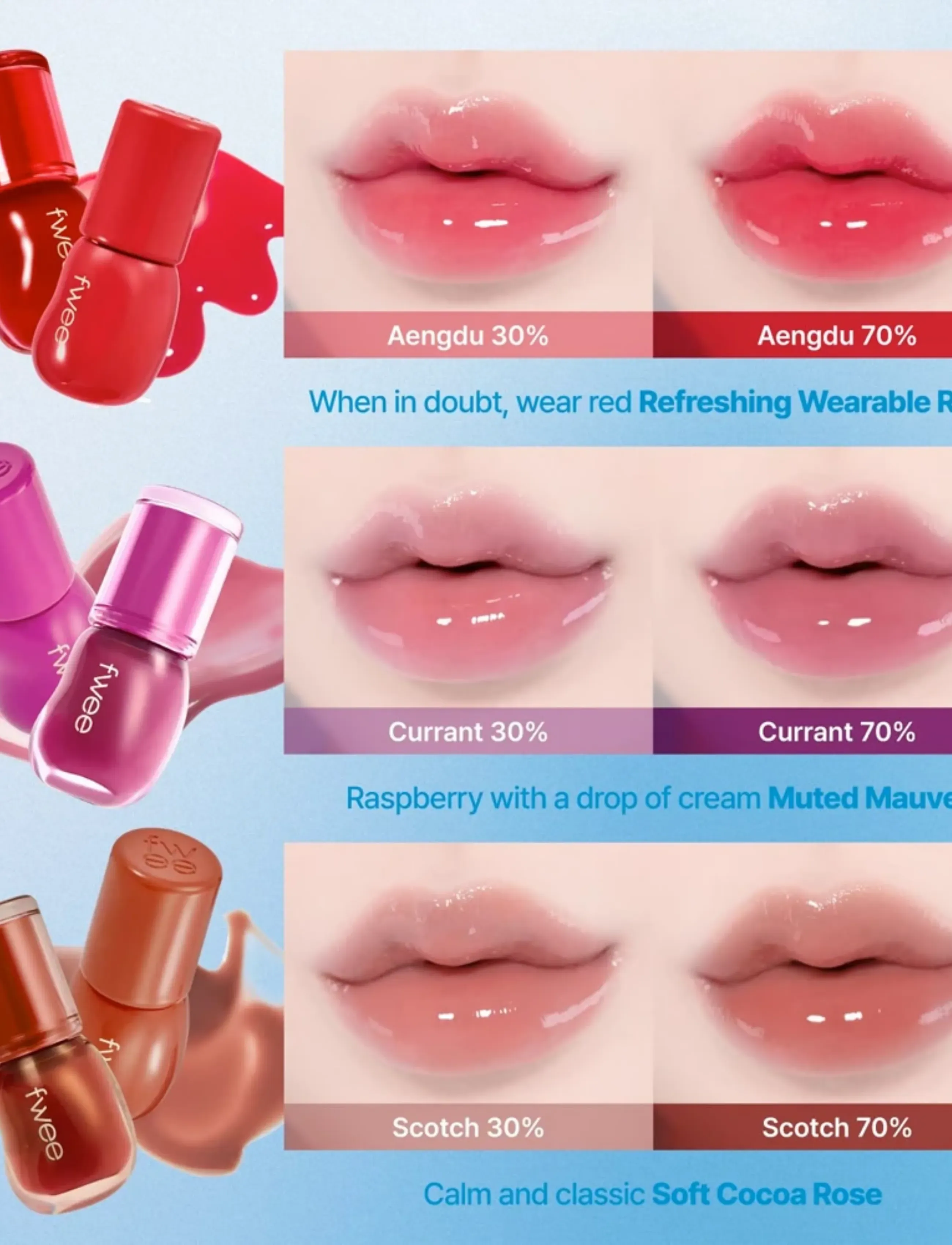 FWEE 3D Voluming Gloss 70%, 5.3 G, Purple, Læber > Lipgloss, Dame