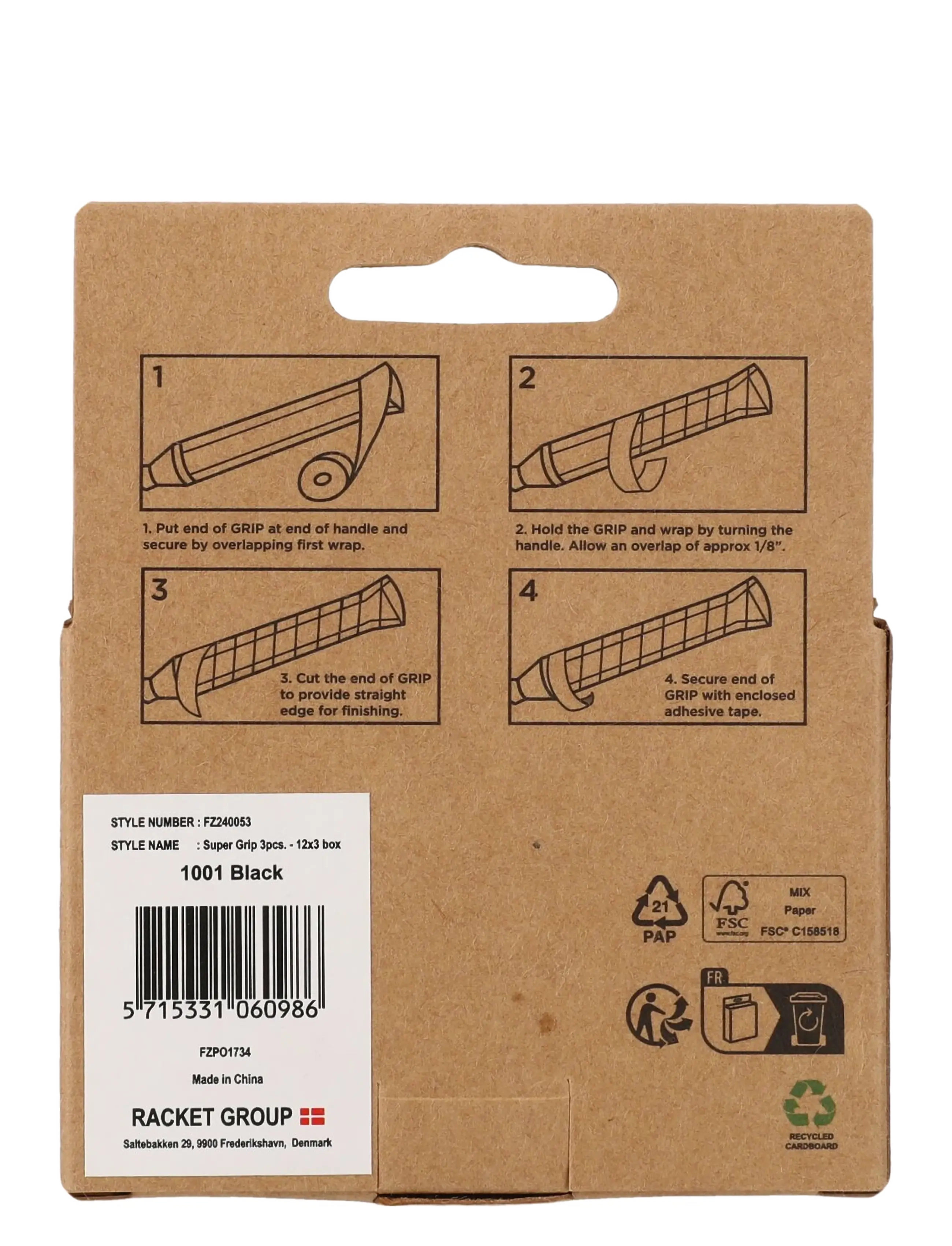 FZ Forza - Super Grip - 12x 3pcs - balls & accessories - black - 2