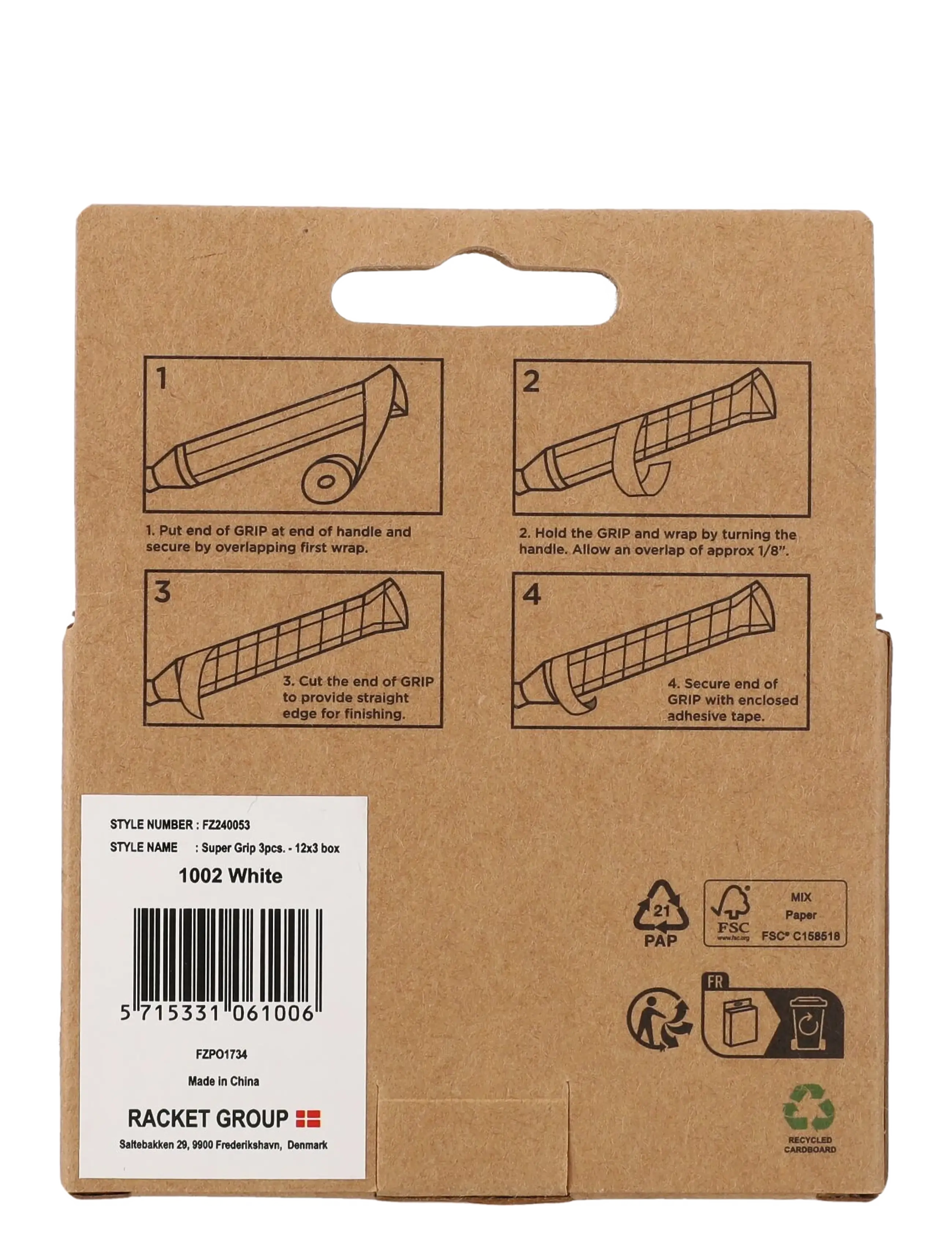 FZ Forza - Super Grip - 12x 3pcs - balls & accessories - white - 2