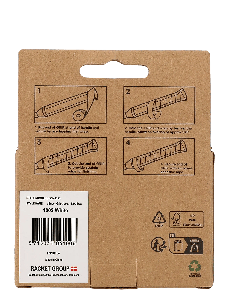 FZ Forza - Super Grip - 12x 3pcs - bollar & tillbehör - white - 2