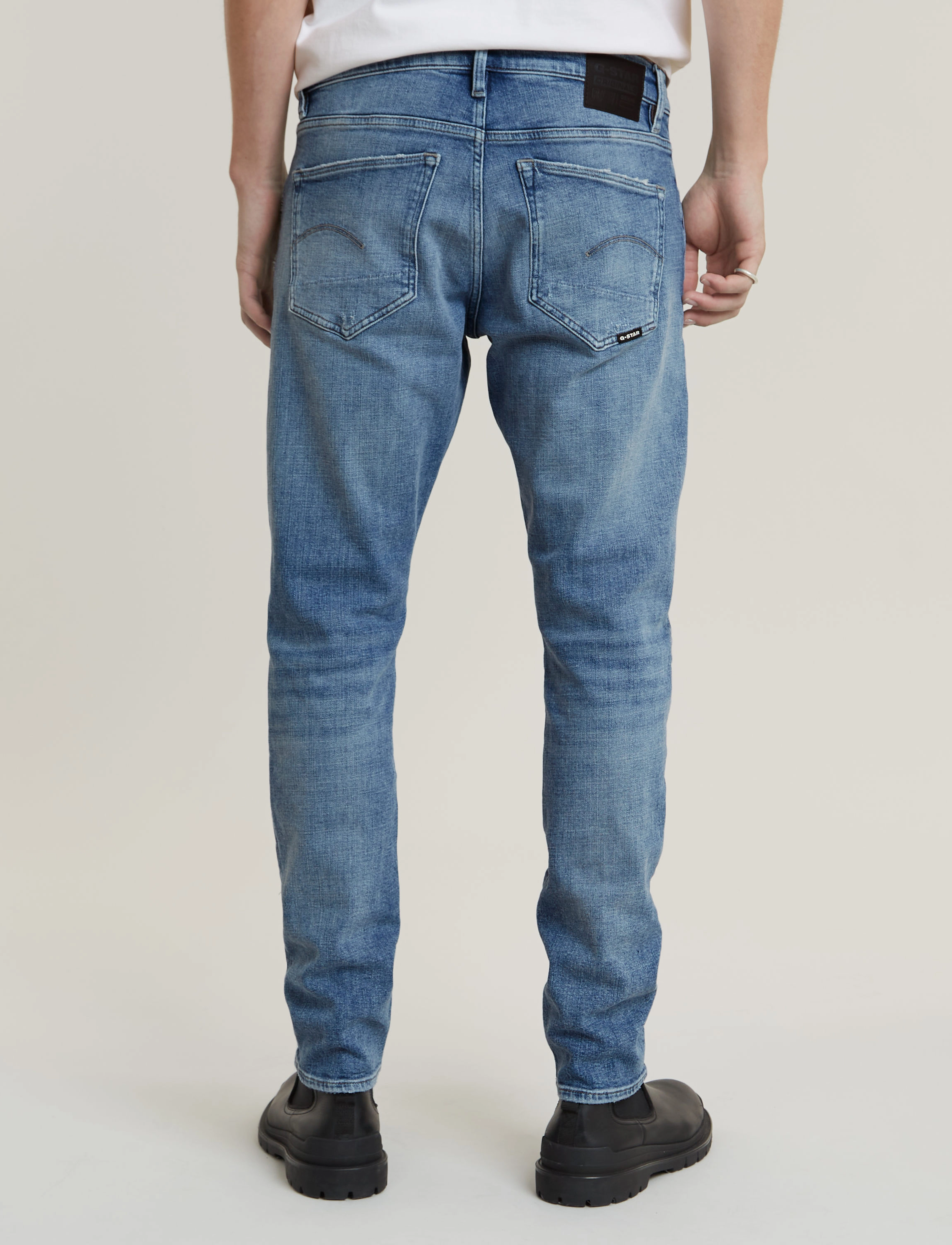 G-Star - 3301 Slim - hosen & jeans - sun faded blue donau restored - 3