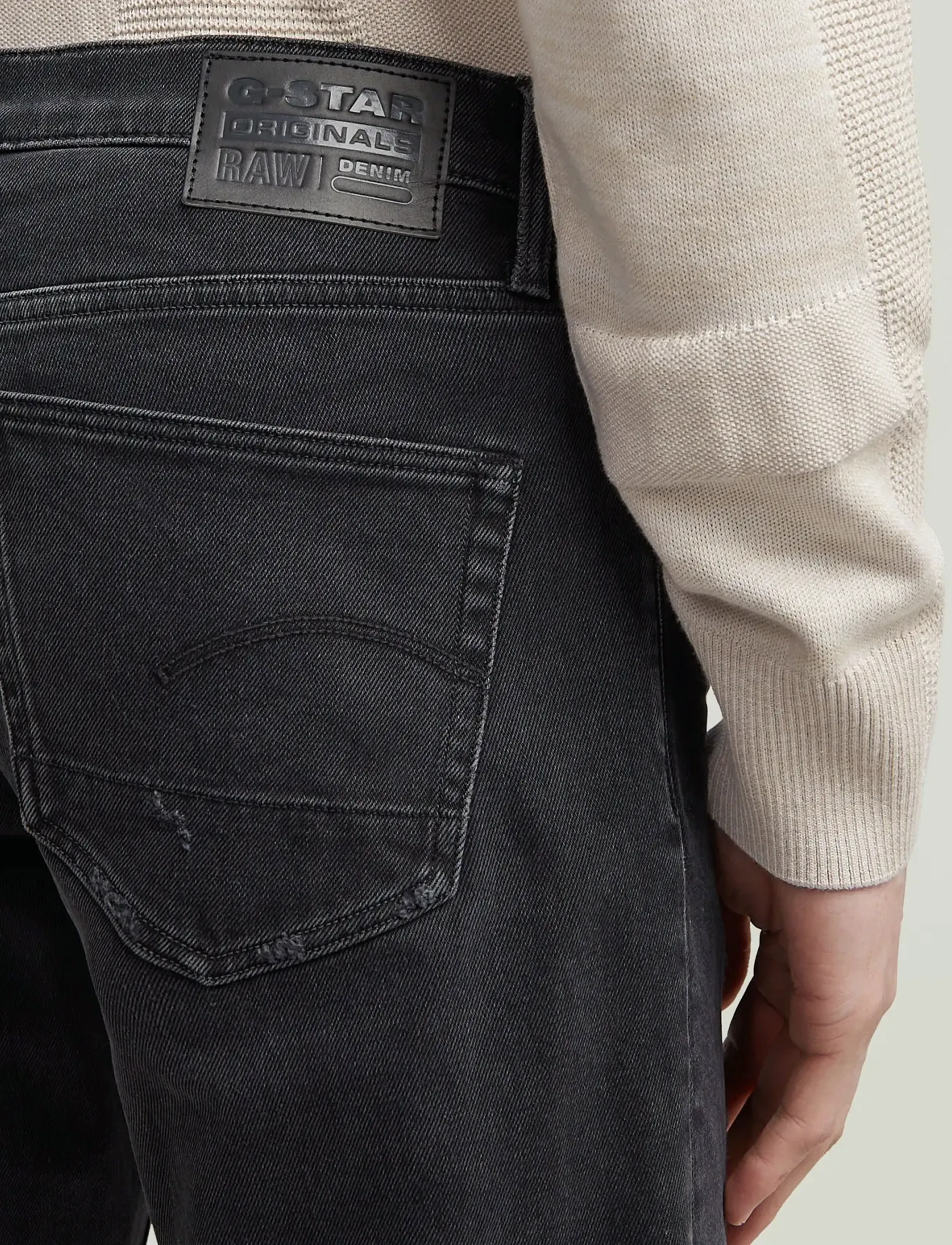 G-Star - 3301 Slim - bukser & jeans - worn in ripped grey sacramento - 4