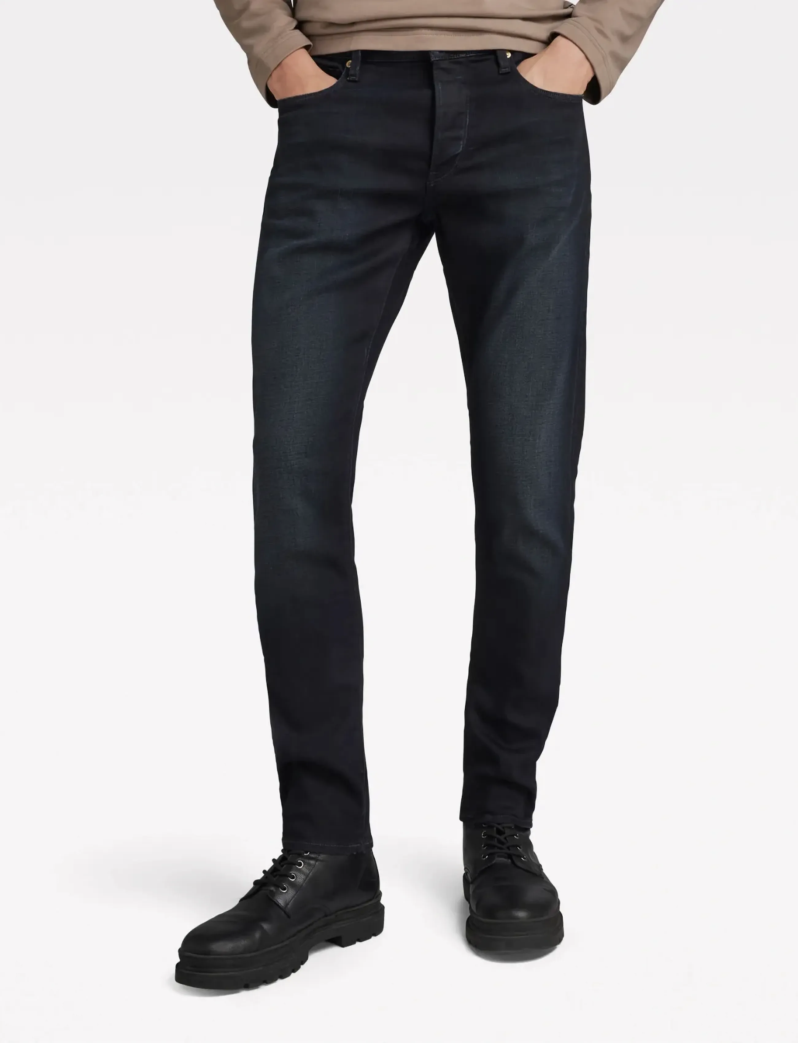 G-Star 3301 Slim - Džinsi - DK AGED / blue