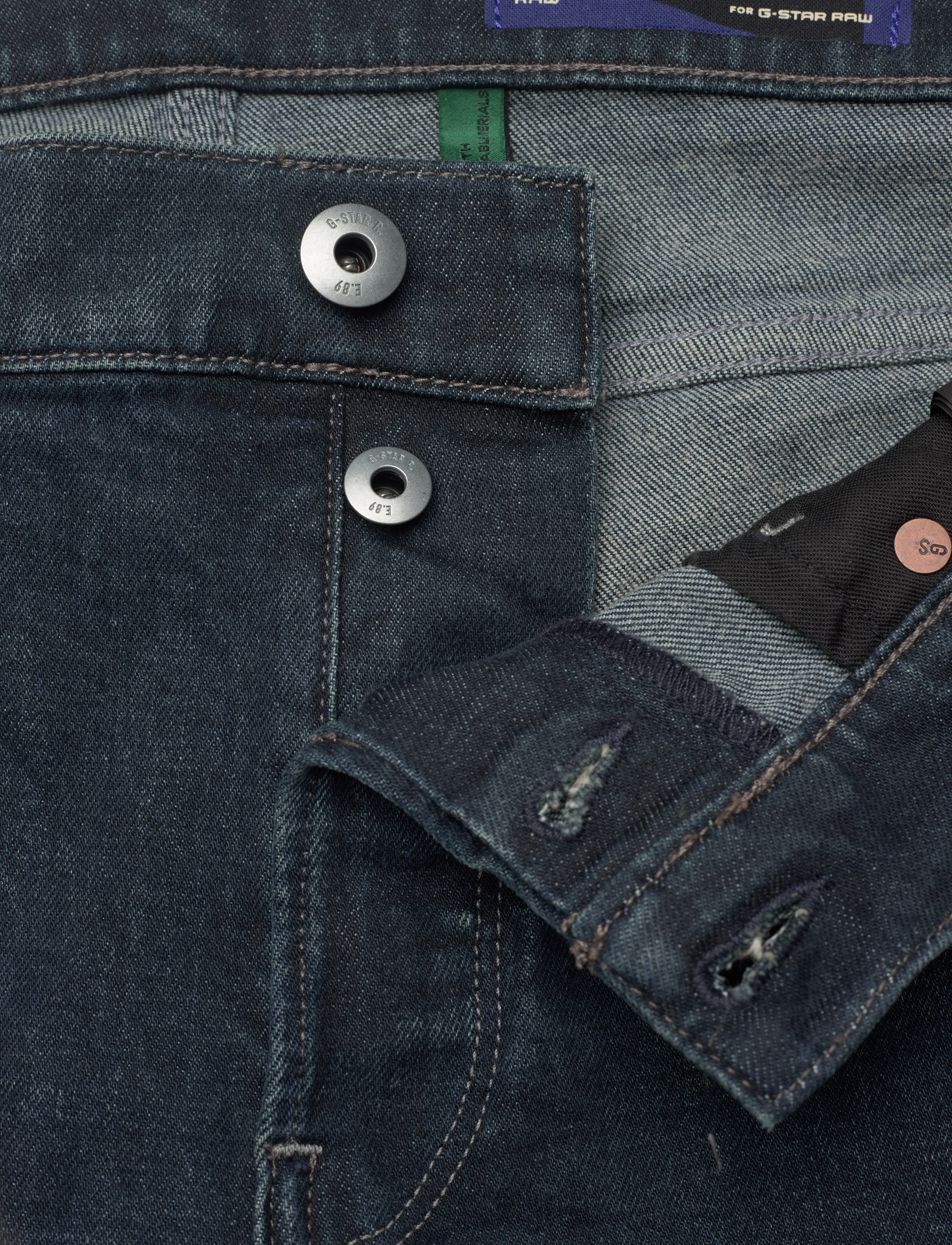 G-Star - 3301 Slim - byxor & jeans - worn in deep teal - 3