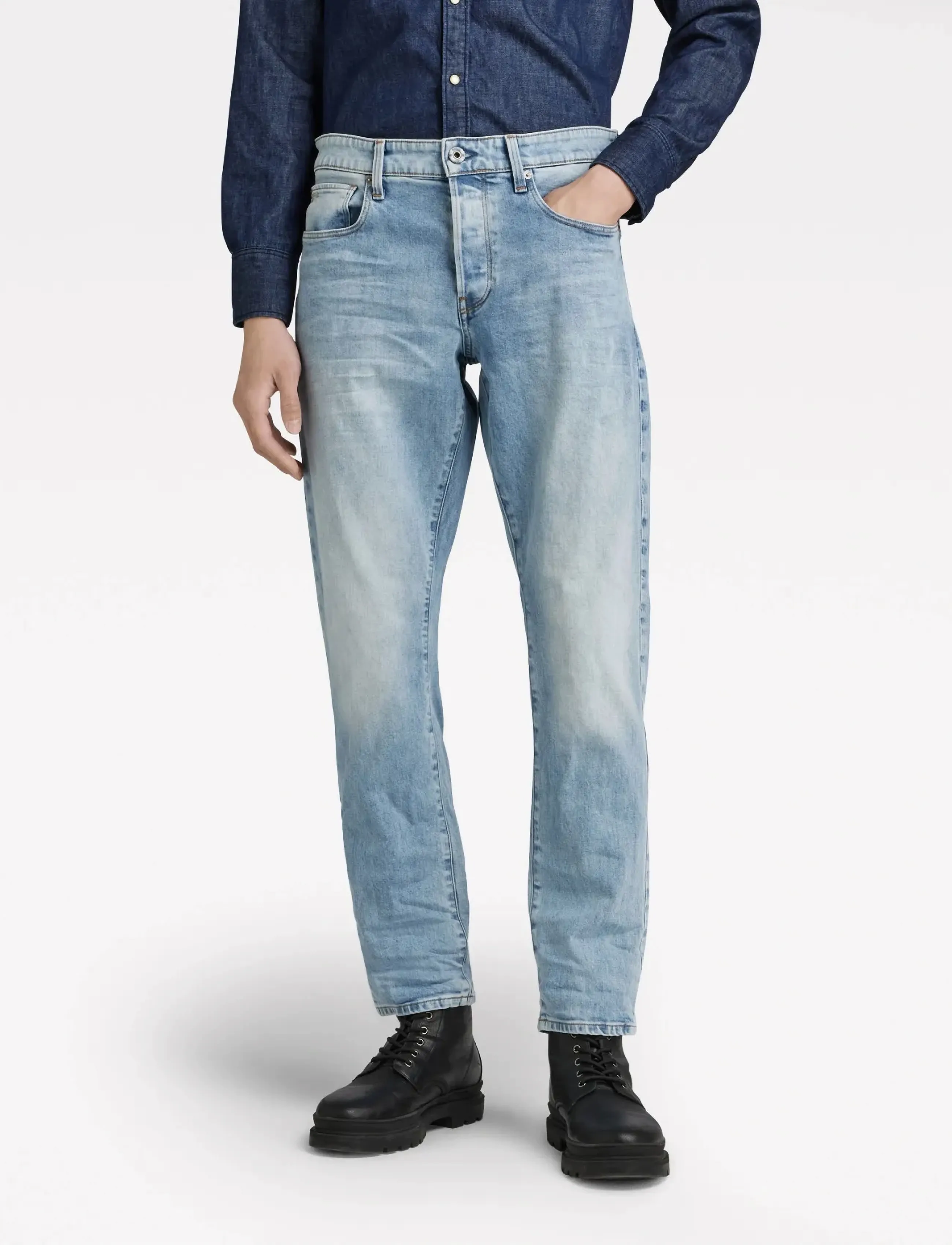 G-Star 3301 Regular Tapered - Jeans - LT INDIGO AGED / blue