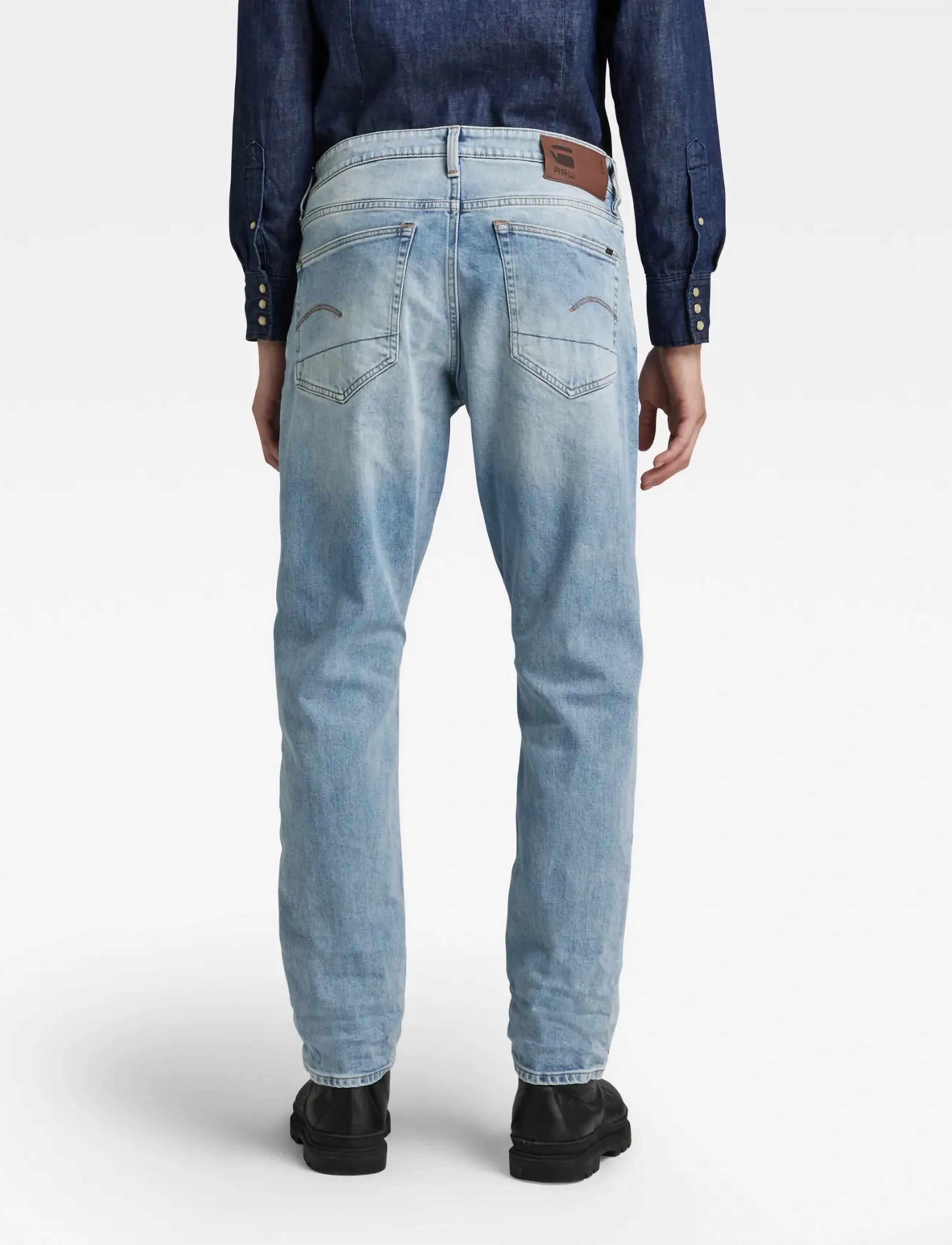 G-Star - 3301 Regular Tapered - laisvo kirpimo džinsai - lt indigo aged - 3