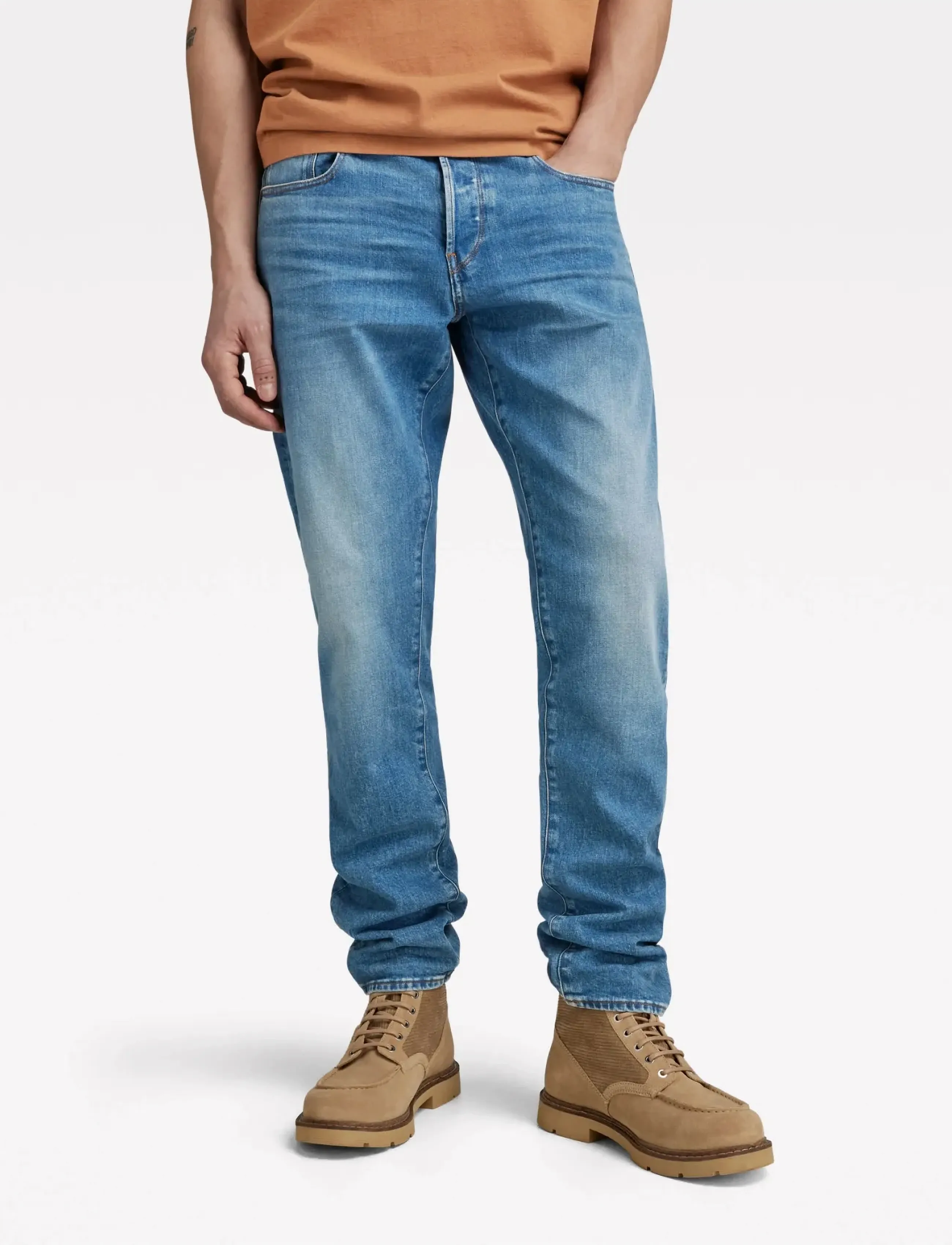 3301 Regular Tapered - WORN IN AZURE