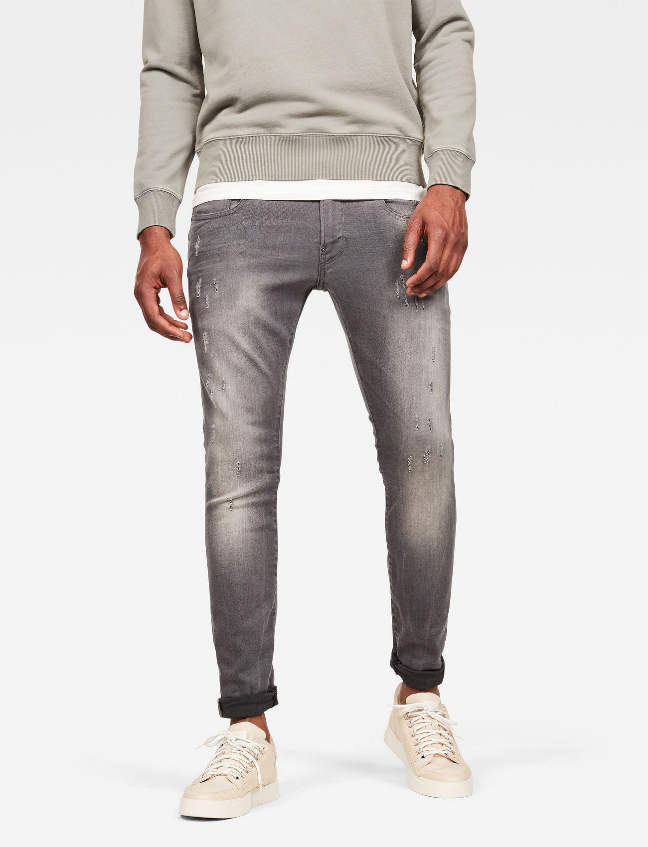 G-Star - Revend Skinny - skinny jeans - lt aged destroy - 0