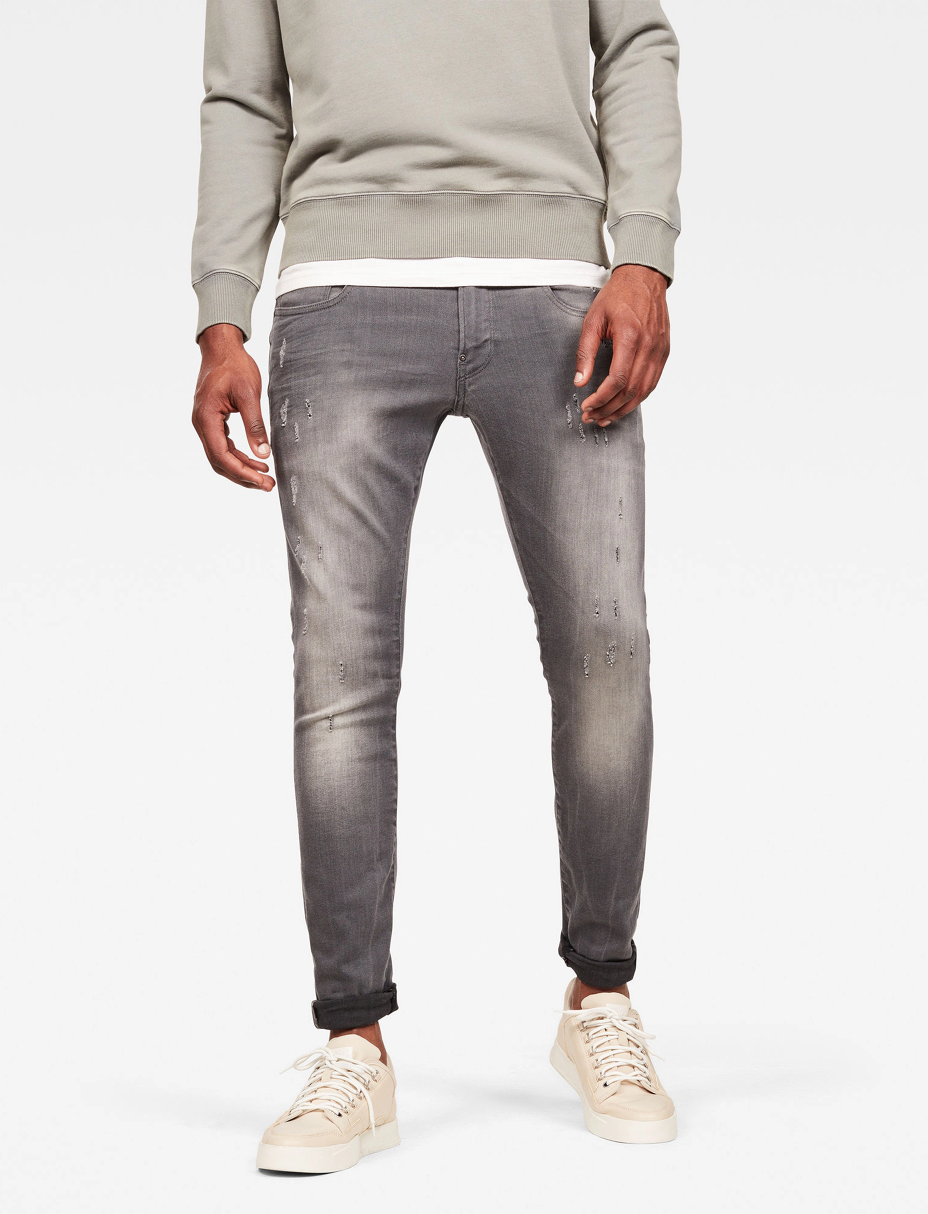 G-Star Revend Skinny - Teksad - LT AGED DESTROY / grey