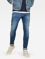 G-Star RAW - Revend Skinny - džinsa bikses ar šaurām starām - medium indigo aged - 2