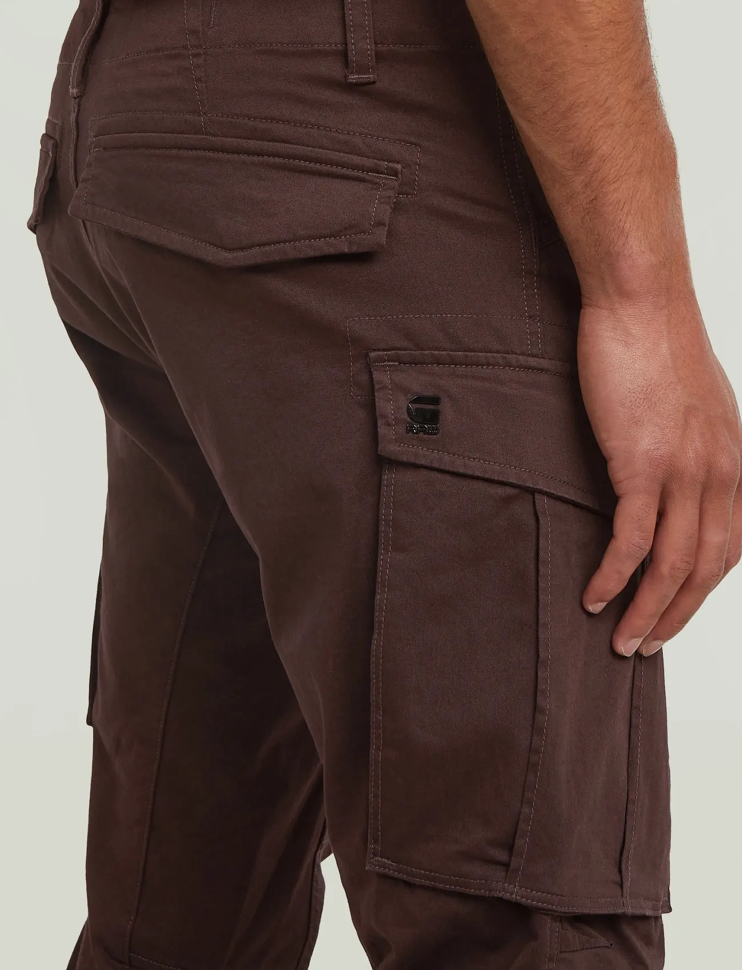 G-Star - Rovic Zip 3D Regular Tapered - cargobukser - chocolate plum - 4