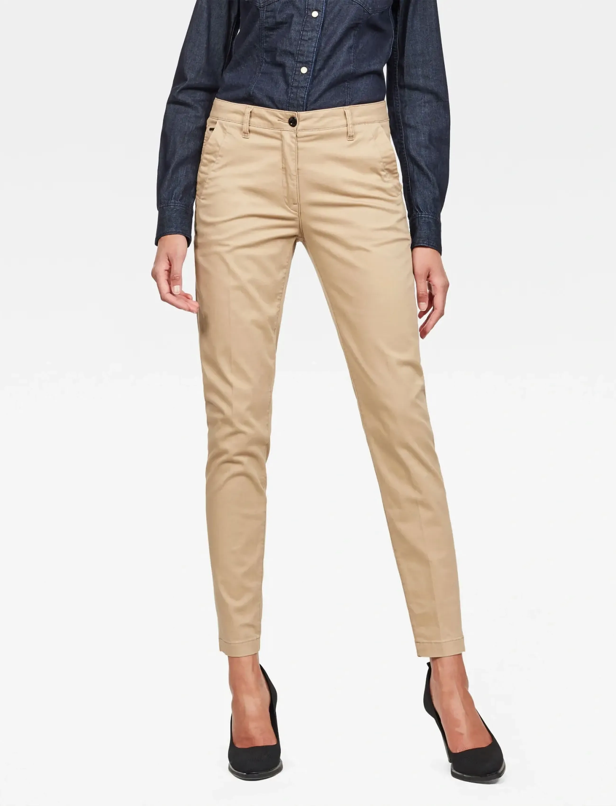 G-Star - Bronson Mid Skinny Chino wmn - chinos - sahara - 3