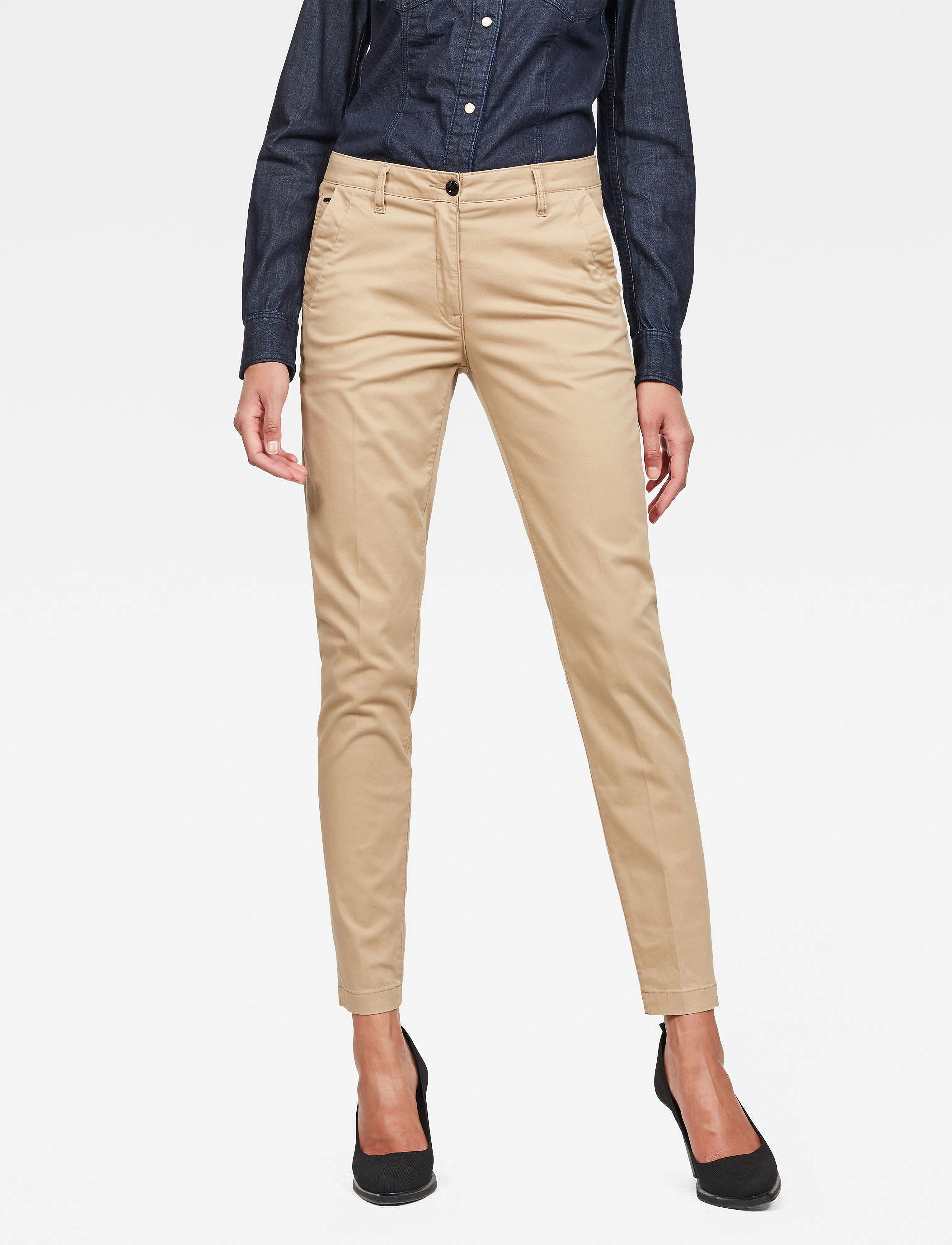 G-Star - Bronson Mid Skinny Chino wmn - chinos - sahara - 4