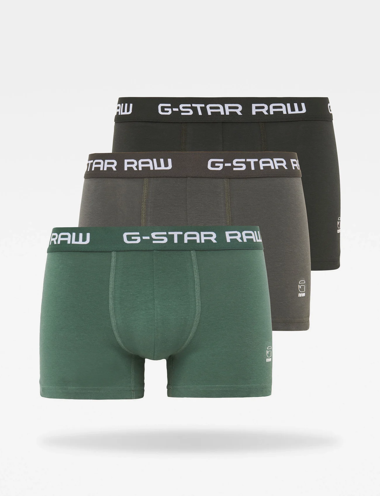 G-Star RAW - Classic trunk clr 3 pack - multipack kalsonger - gs grey/asfalt/bright jungle - 1