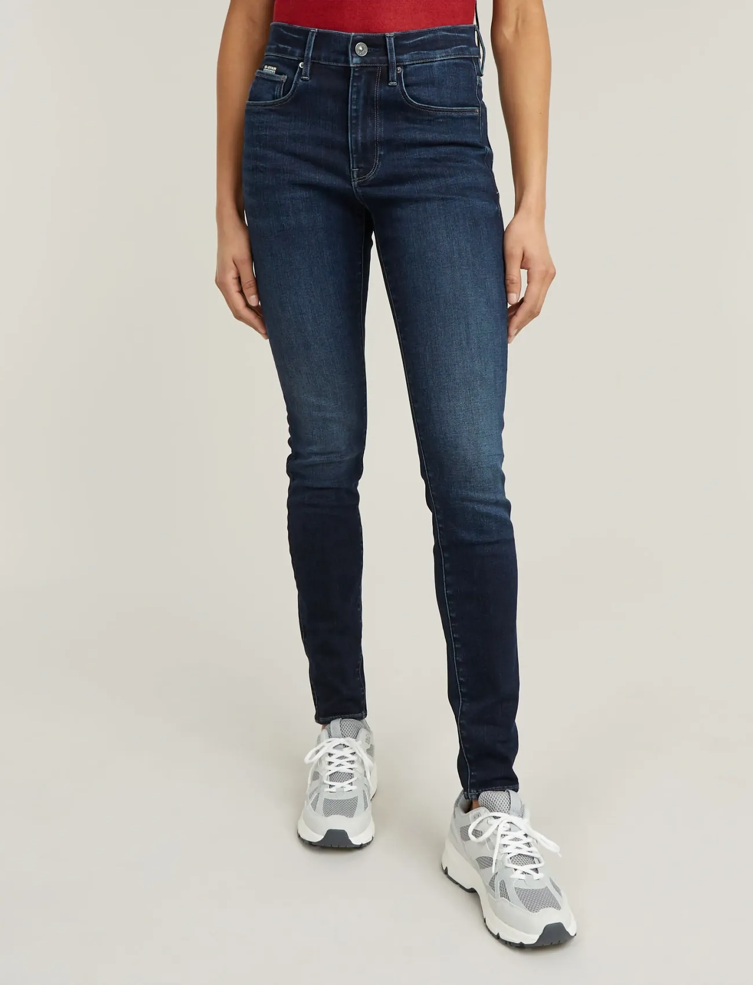 G-Star 3301 Skinny Wmn - Kläder - DK AGED / navy