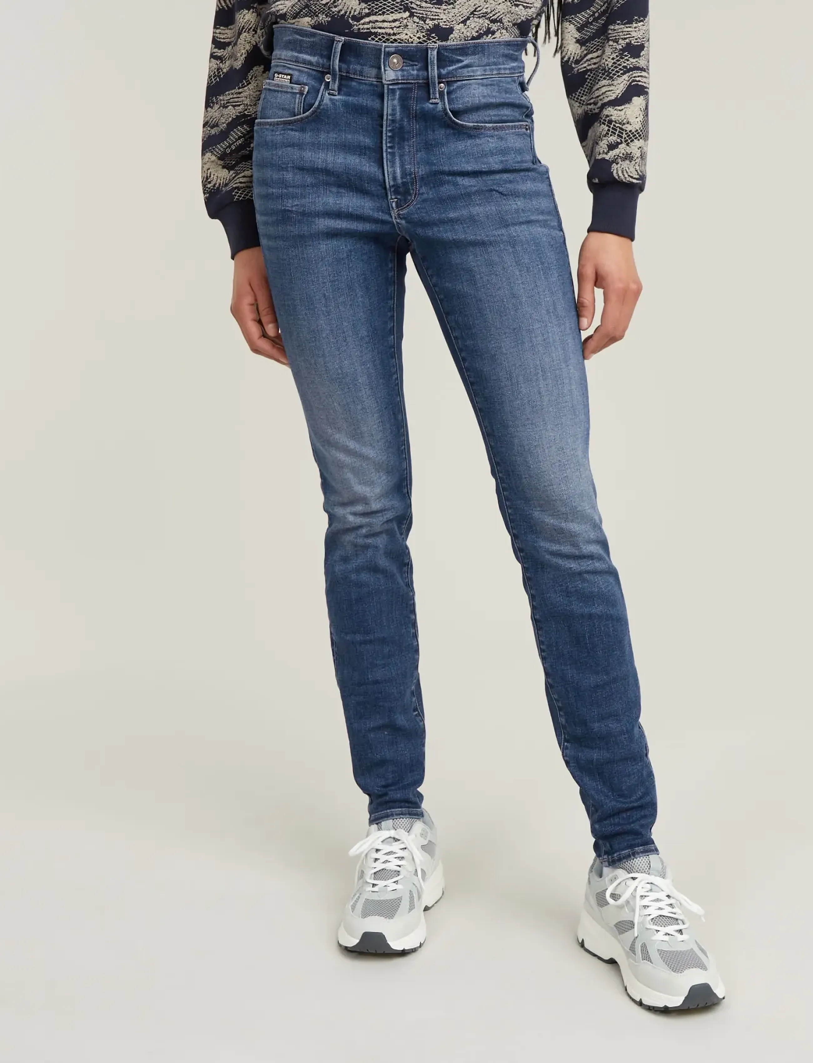 G-Star 3301 Skinny Wmn - Kläder - MEDIUM AGED / blue