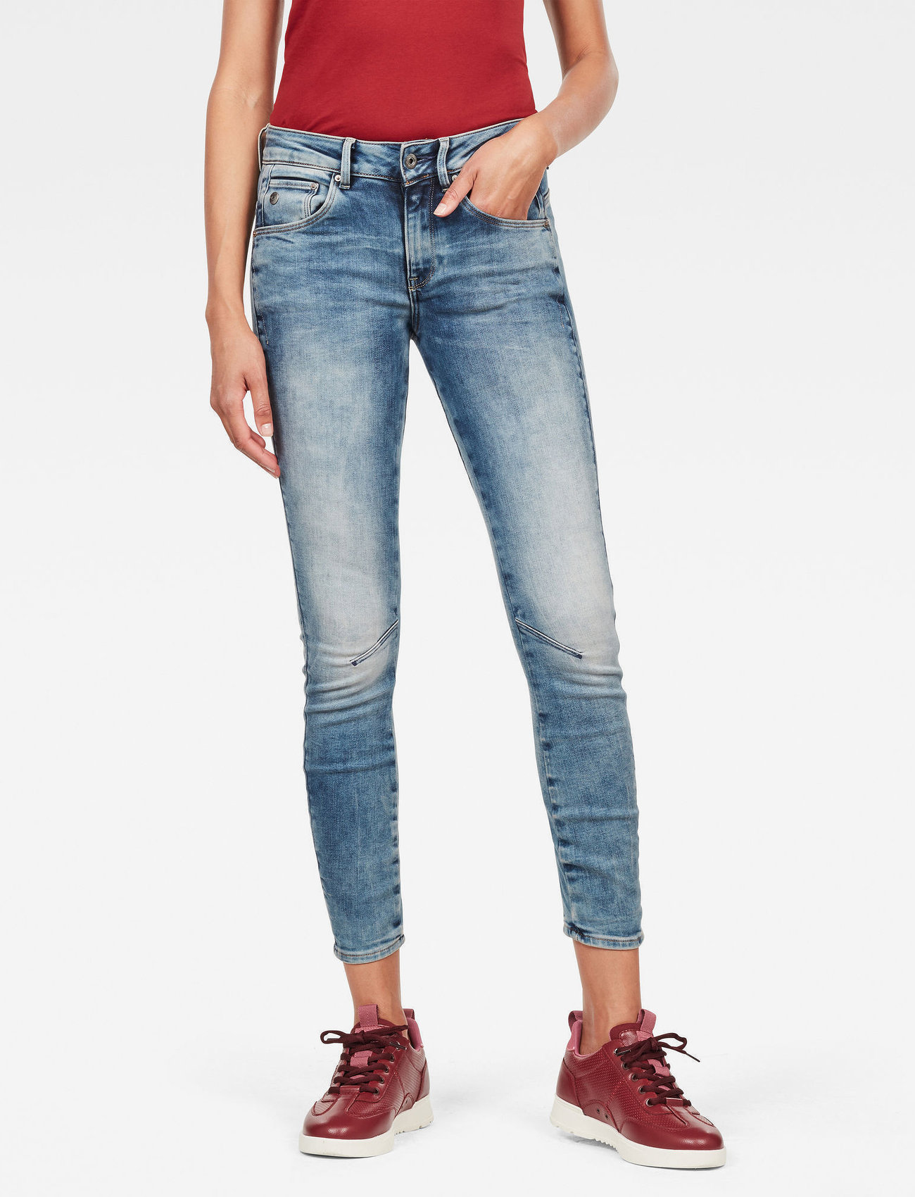 G-Star - Arc 3D Mid Skinny Wmn - skinny jeans - medium aged - 0