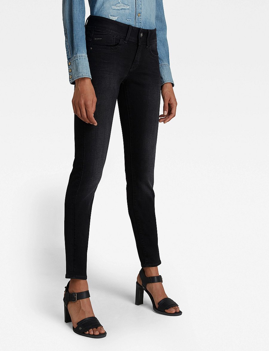G-Star - Lynn Mid Skinny Wmn - skinny jeans - dusty grey - 0
