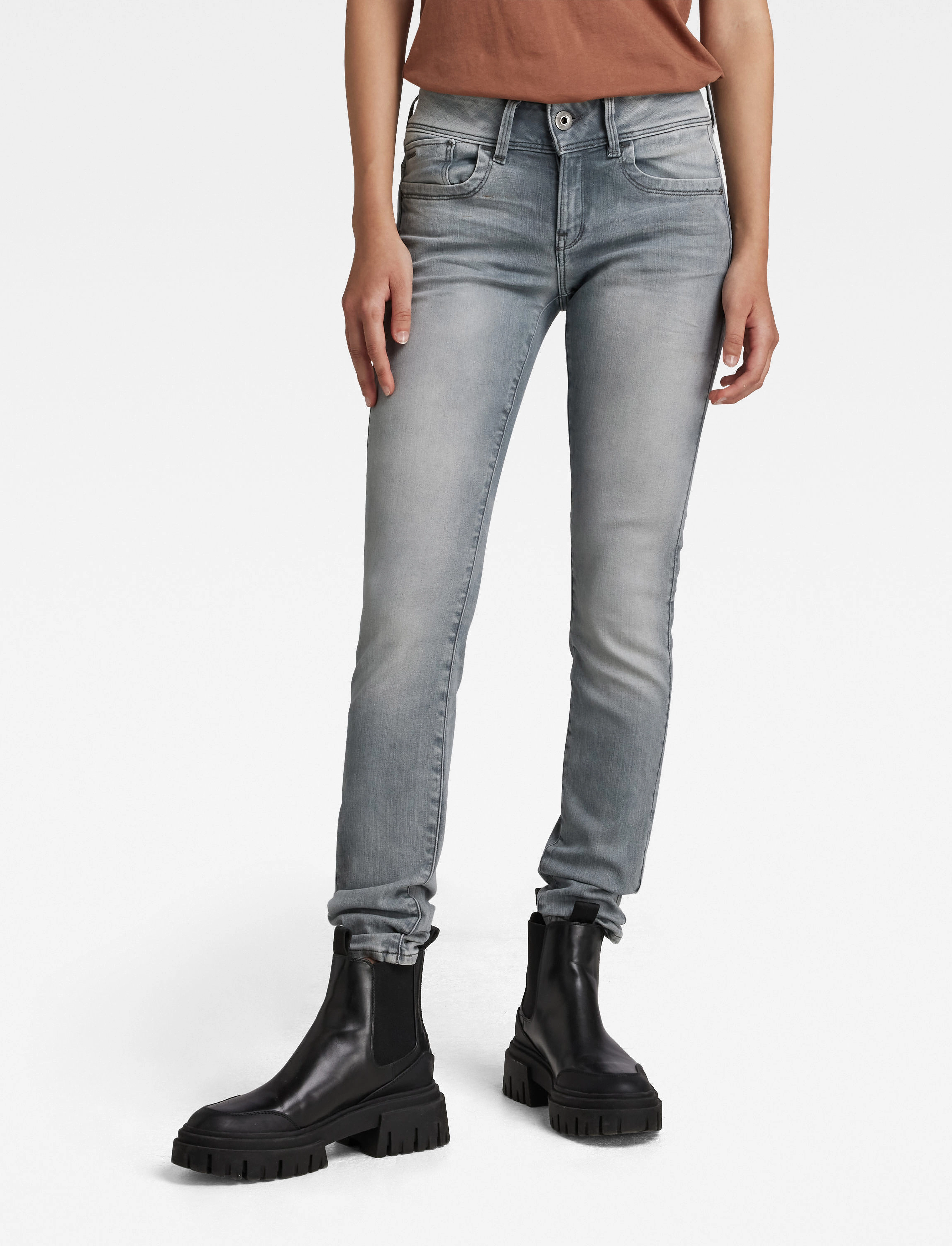 G-Star Lynn Skinny Wmn, 28 x 30, Grey, Jeans > Skinny, Dame