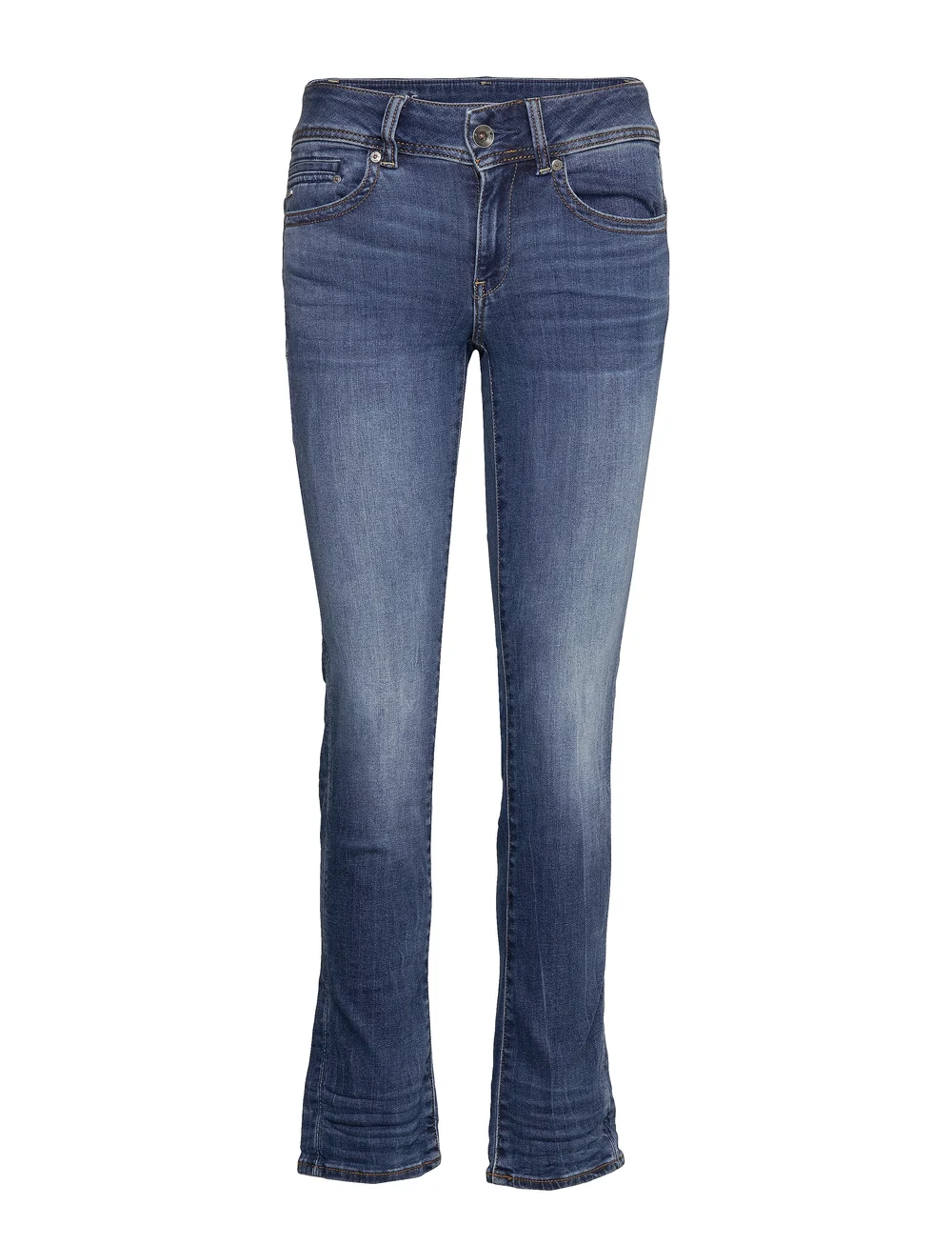 G-Star - Midge Slim Straight Wmn - sirge säärega teksad - medium indigo aged - 1