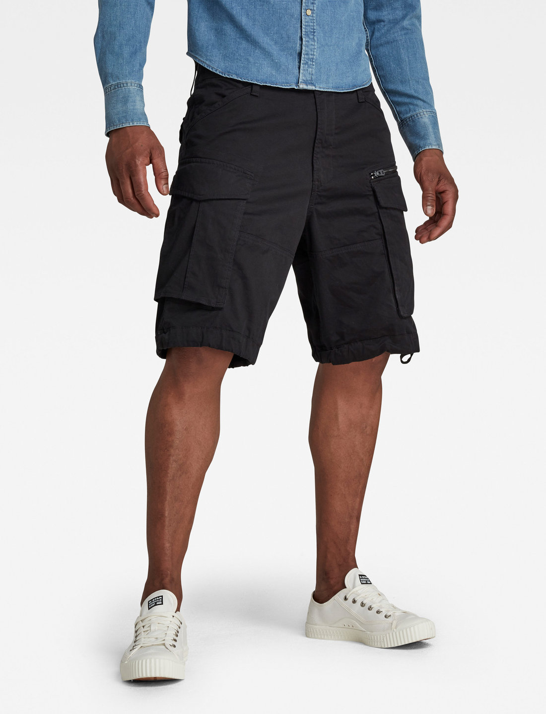 G-Star - Rovic zip relaxed 1\2 - cargo shorts - black - 0