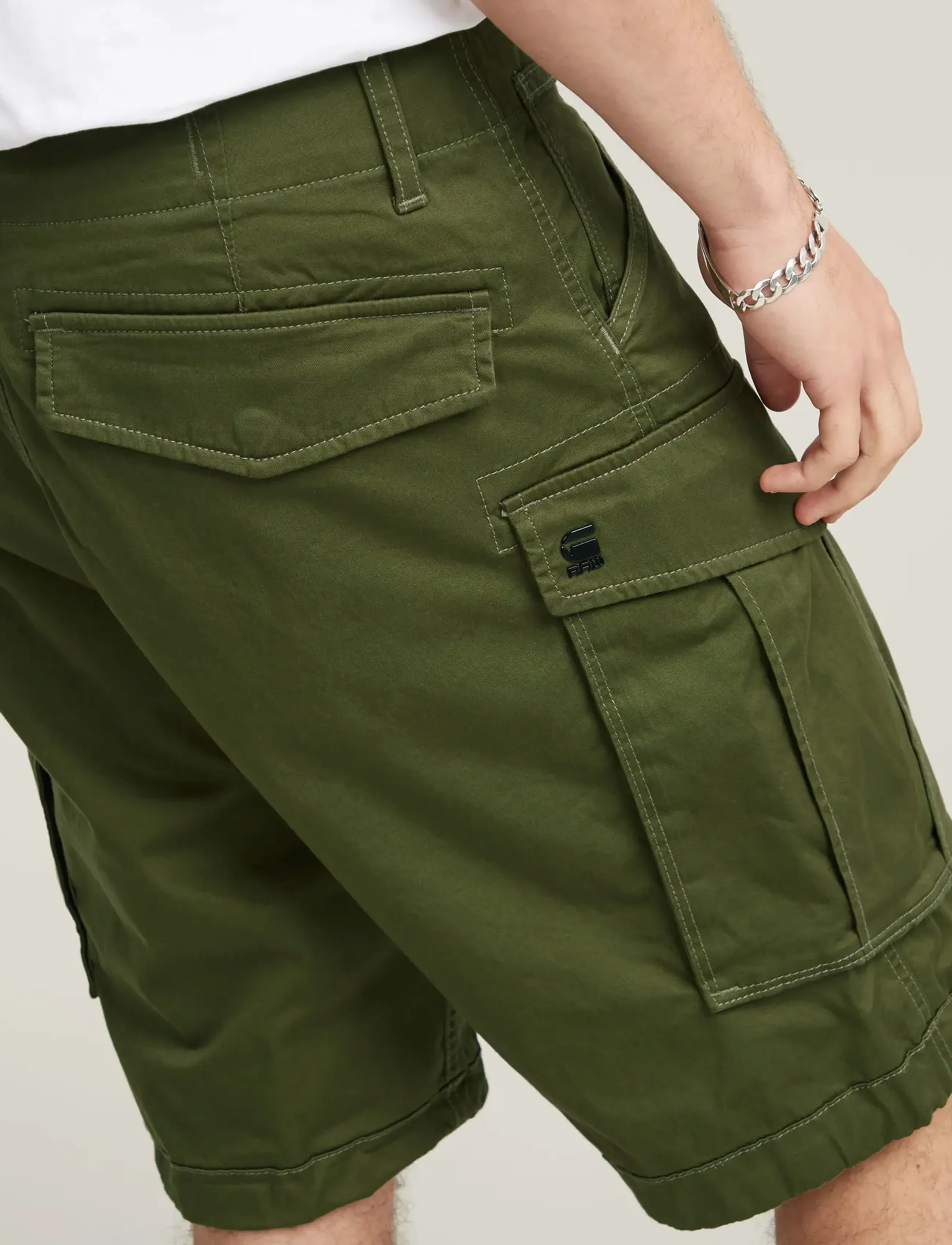 G-Star - Rovic zip relaxed 1\2 - cargo shorts - sage - 4