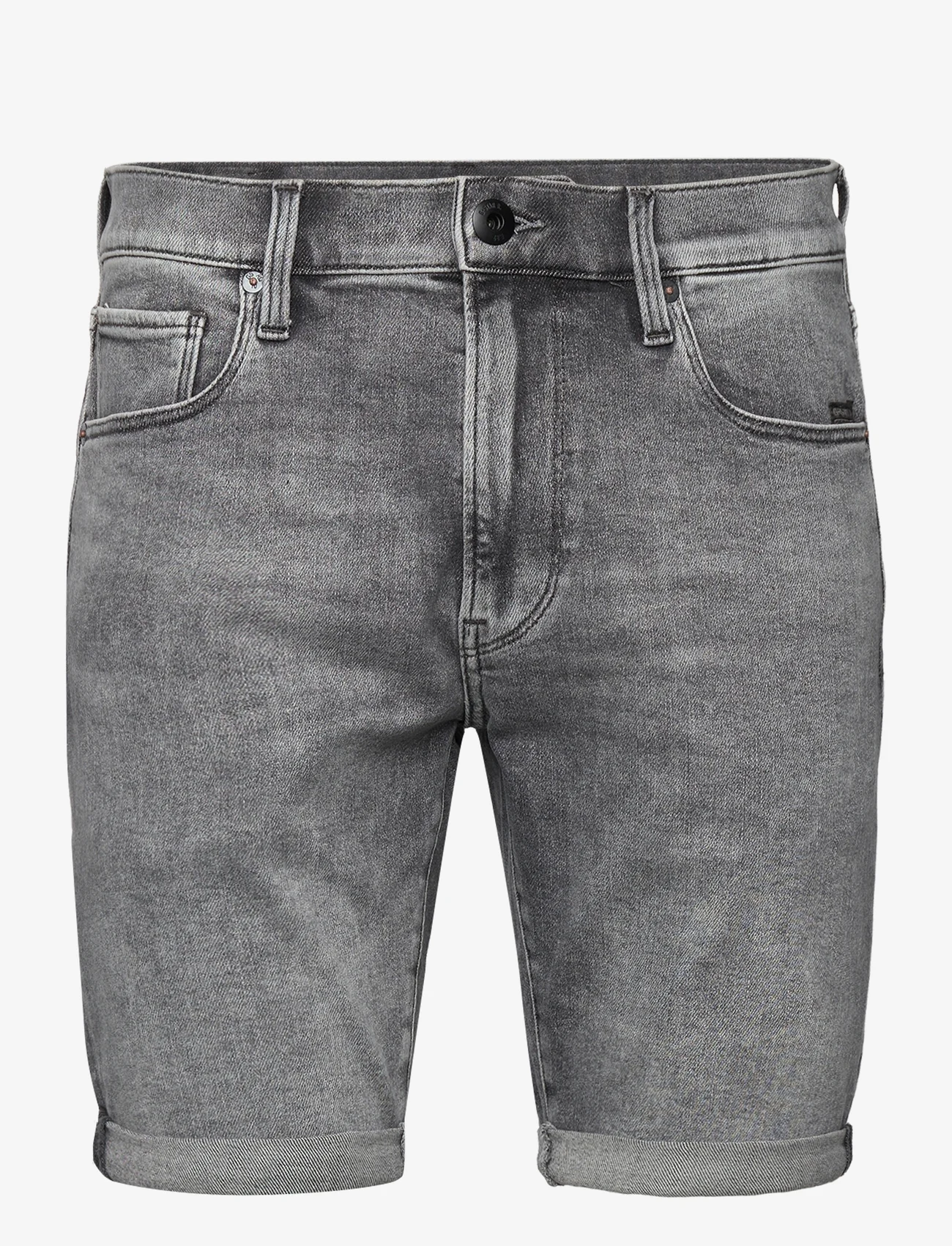G-Star RAW - 3301 Slim Short - džinsa šorti - faded grey neblina - 0
