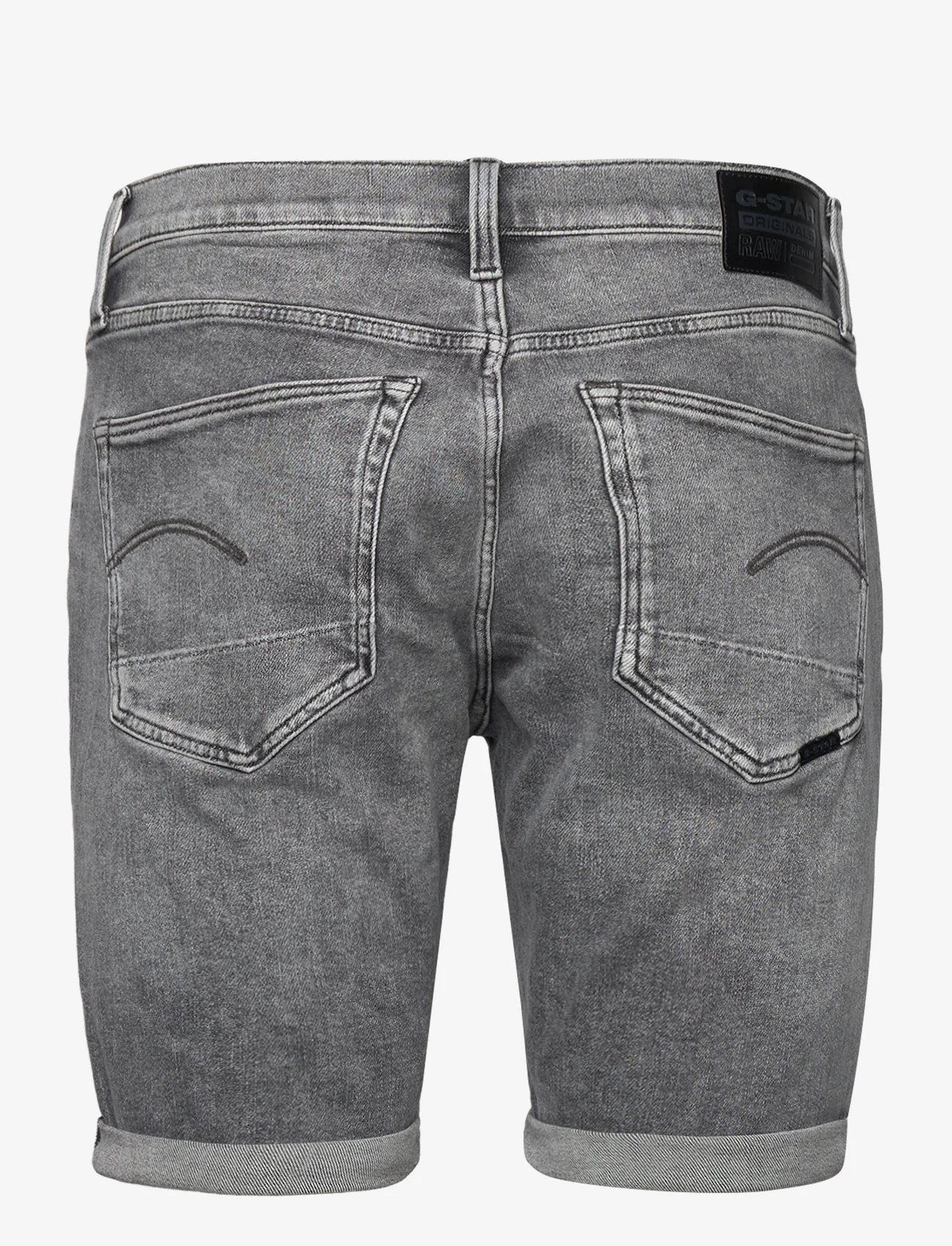 G-Star RAW - 3301 Slim Short - džinsa šorti - faded grey neblina - 1