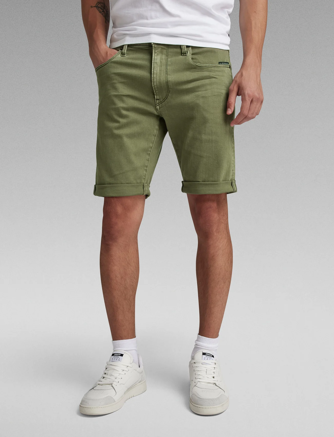 G-Star RAW - 3301 Slim Short - jeans shorts - faded shamrock gd - 0