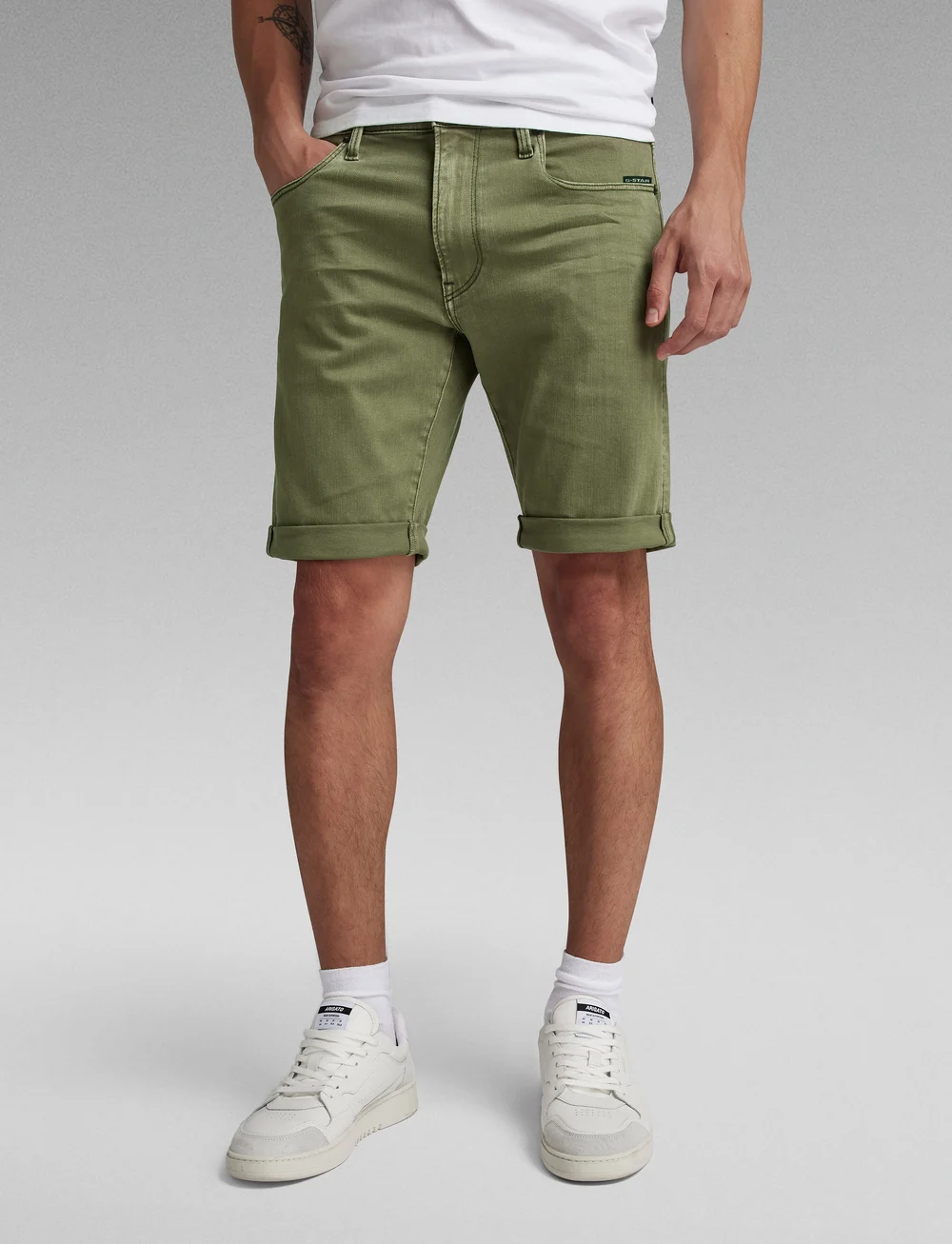 G-Star - 3301 Slim Short - jeans shorts - faded shamrock gd - 0
