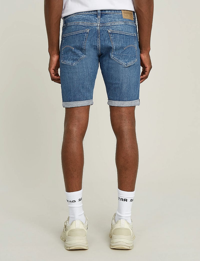 G-Star - 3301 Slim Short - jorts - faded summer sky - 3