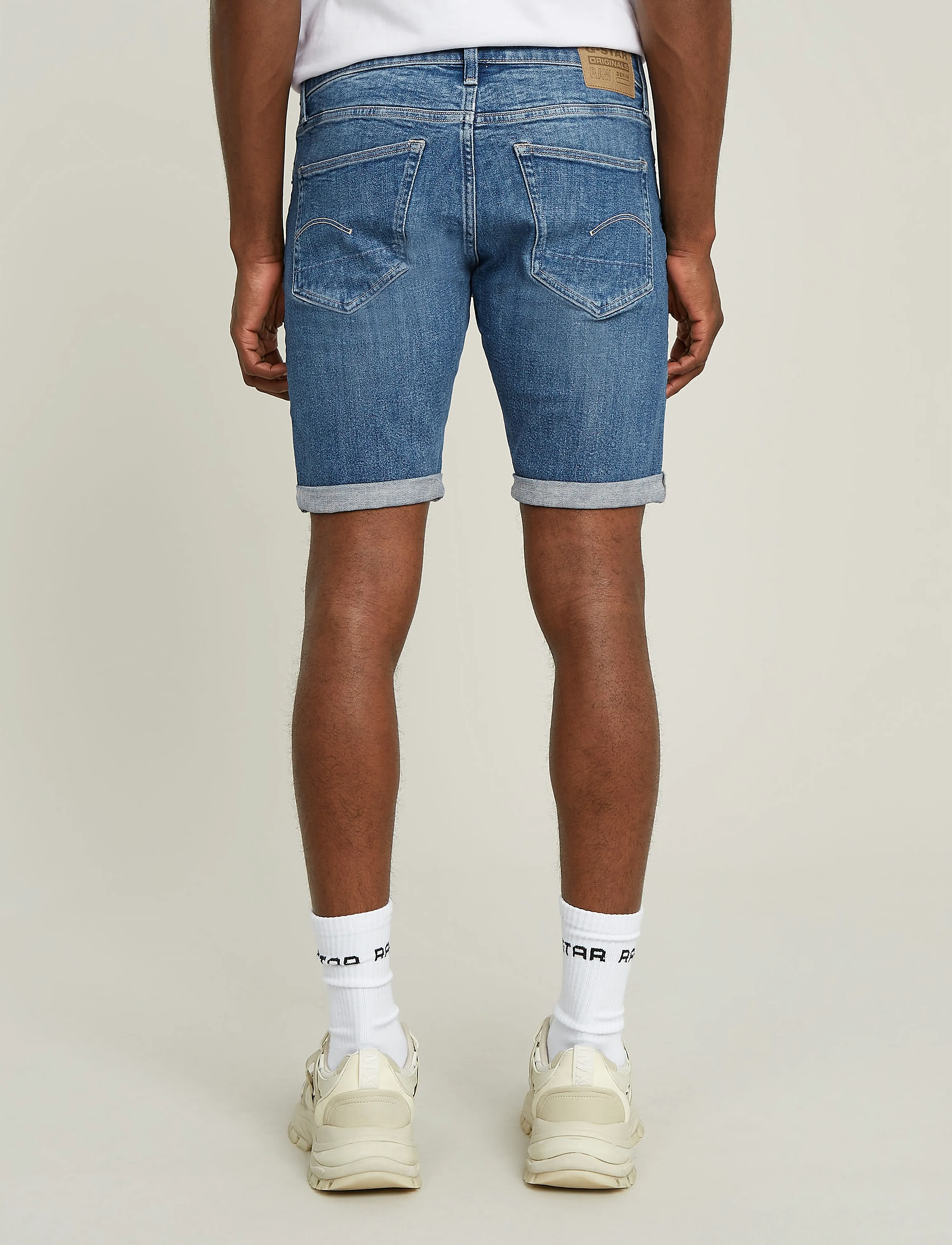 G-Star - 3301 Slim Short - denim shorts - faded summer sky - 3