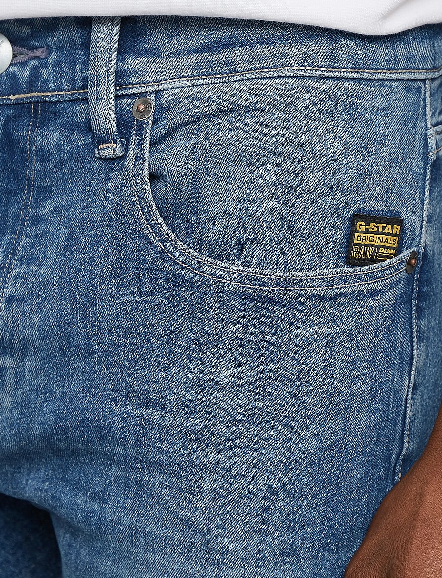 G-Star - 3301 Slim Short - jorts - faded summer sky - 4