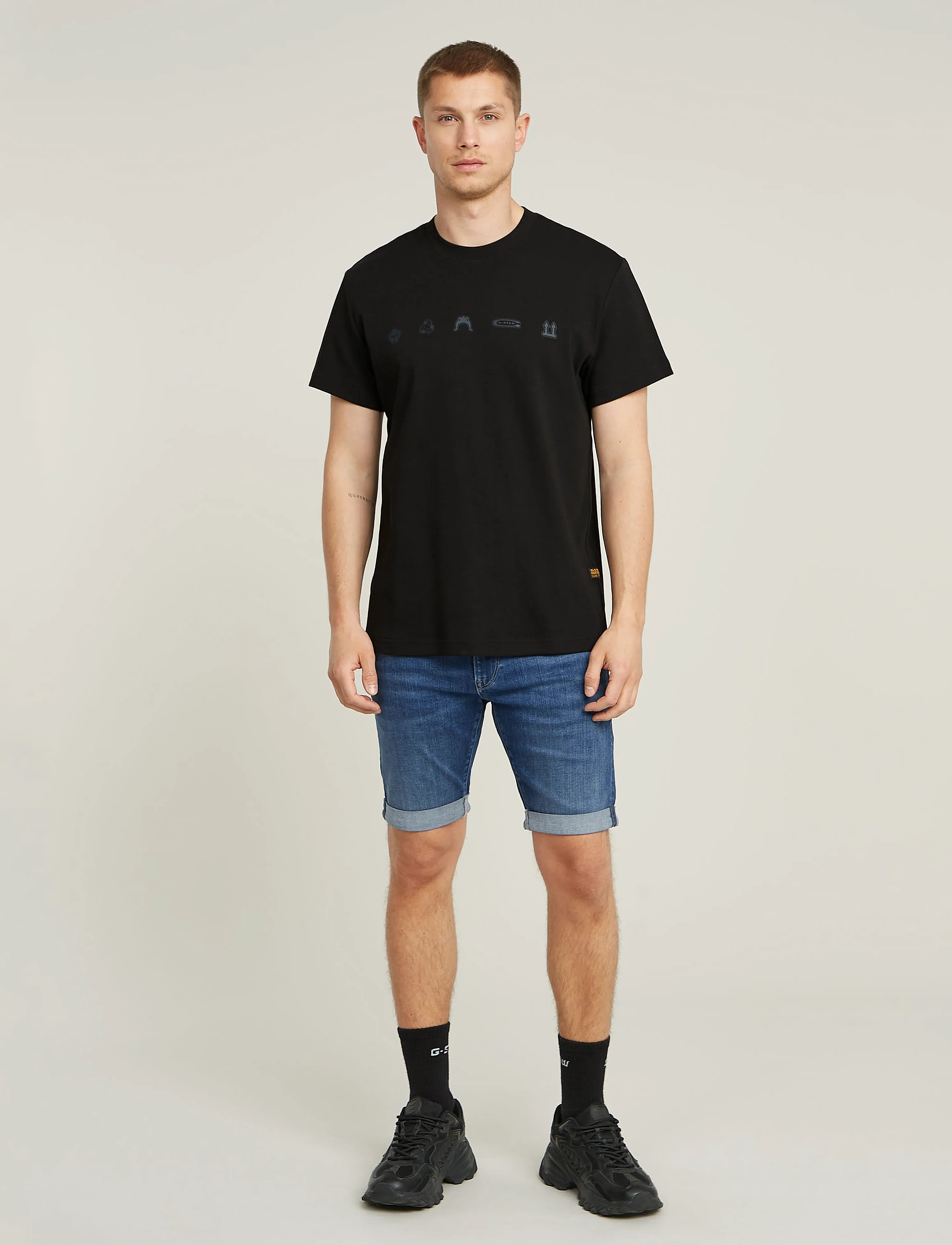 G-Star 3301 Slim Short, 360, Shorts, Blau - Denim, Männerswear