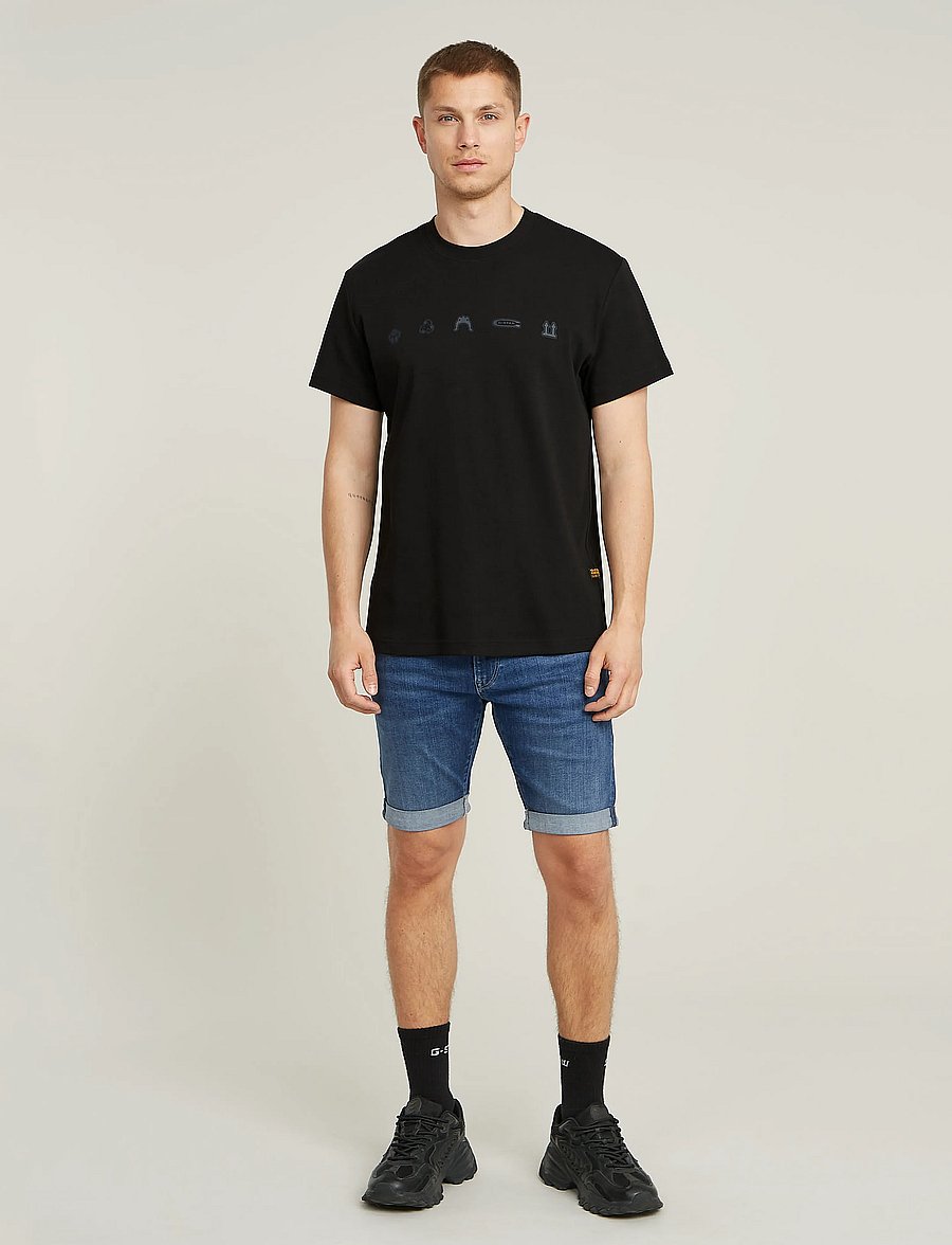 G-Star - 3301 Slim Short - lühikesed teksapüksid - medium aged - 0