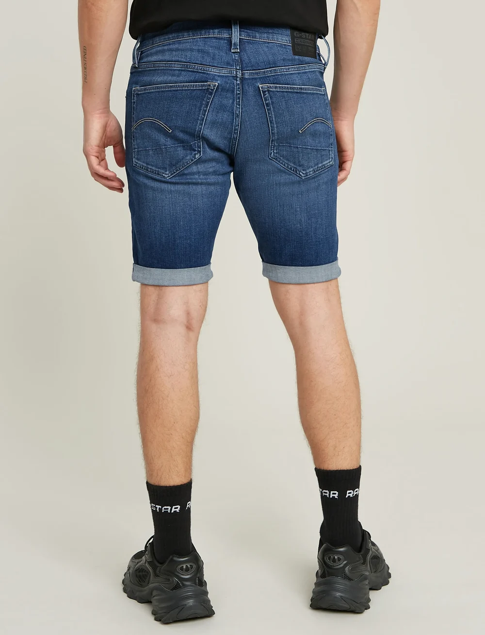 G-Star - 3301 Slim Short - jorts - medium aged - 3