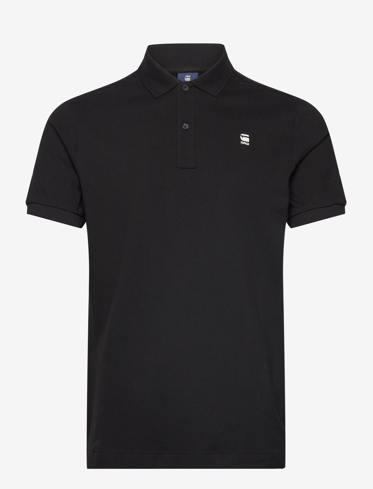 G-Star - Dunda overdyed slim polo s\s - short-sleeved polos - dk black - 1