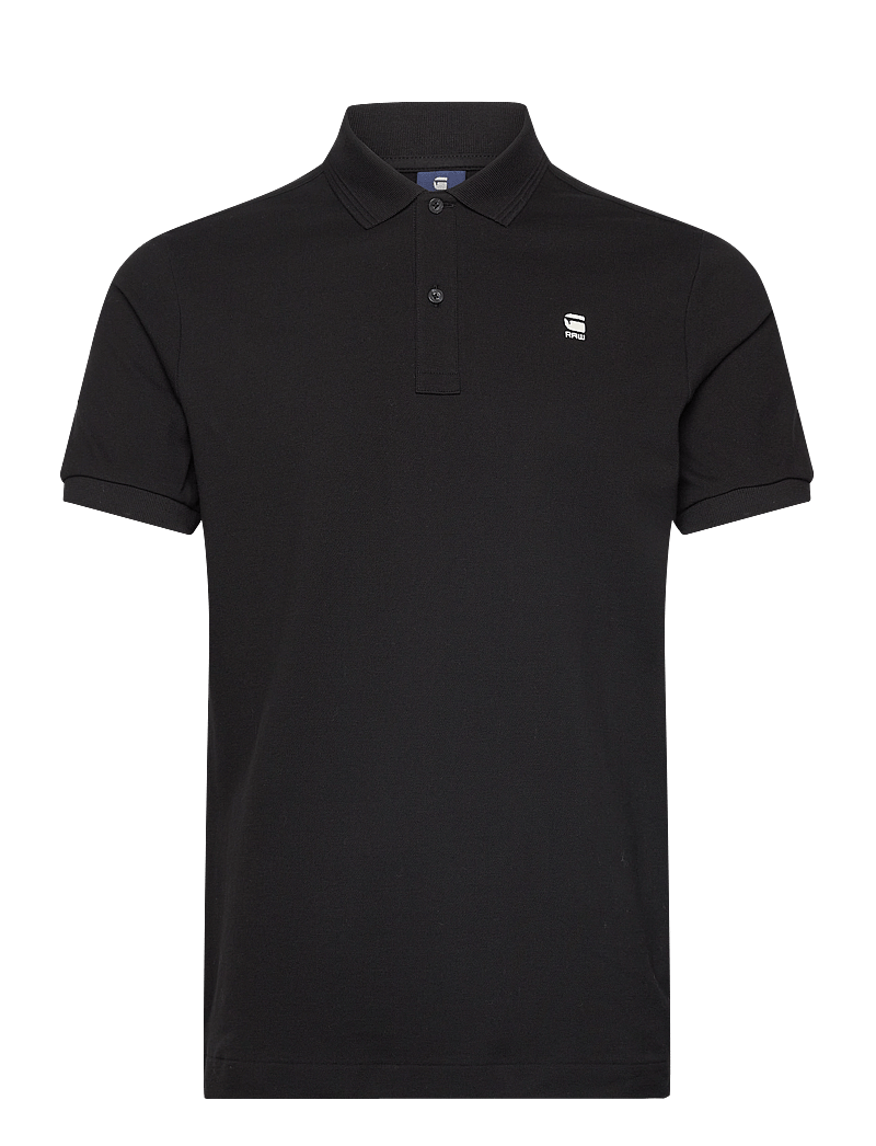 G-Star - Dunda overdyed slim polo s\s - short-sleeved polos - dk black - 1