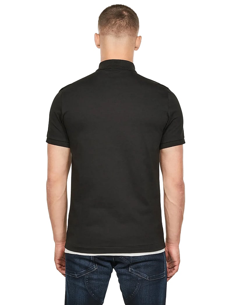 G-Star - Dunda overdyed slim polo s\s - short-sleeved polos - dk black - 3