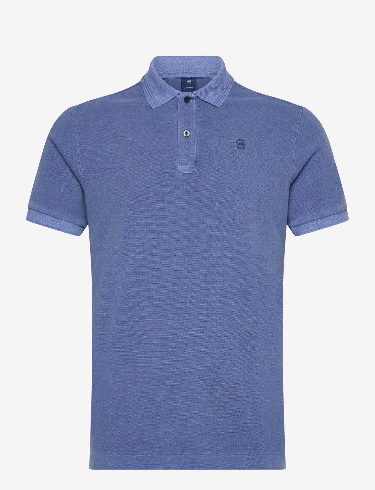 G-Star - Dunda overdyed slim polo s\s - short-sleeved polos - dutch blue gd - 1