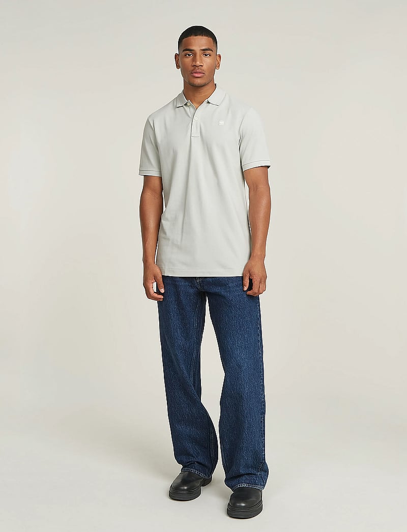 G-Star - Dunda overdyed slim polo s\s - kortärmade pikéer - gs mercury - 0