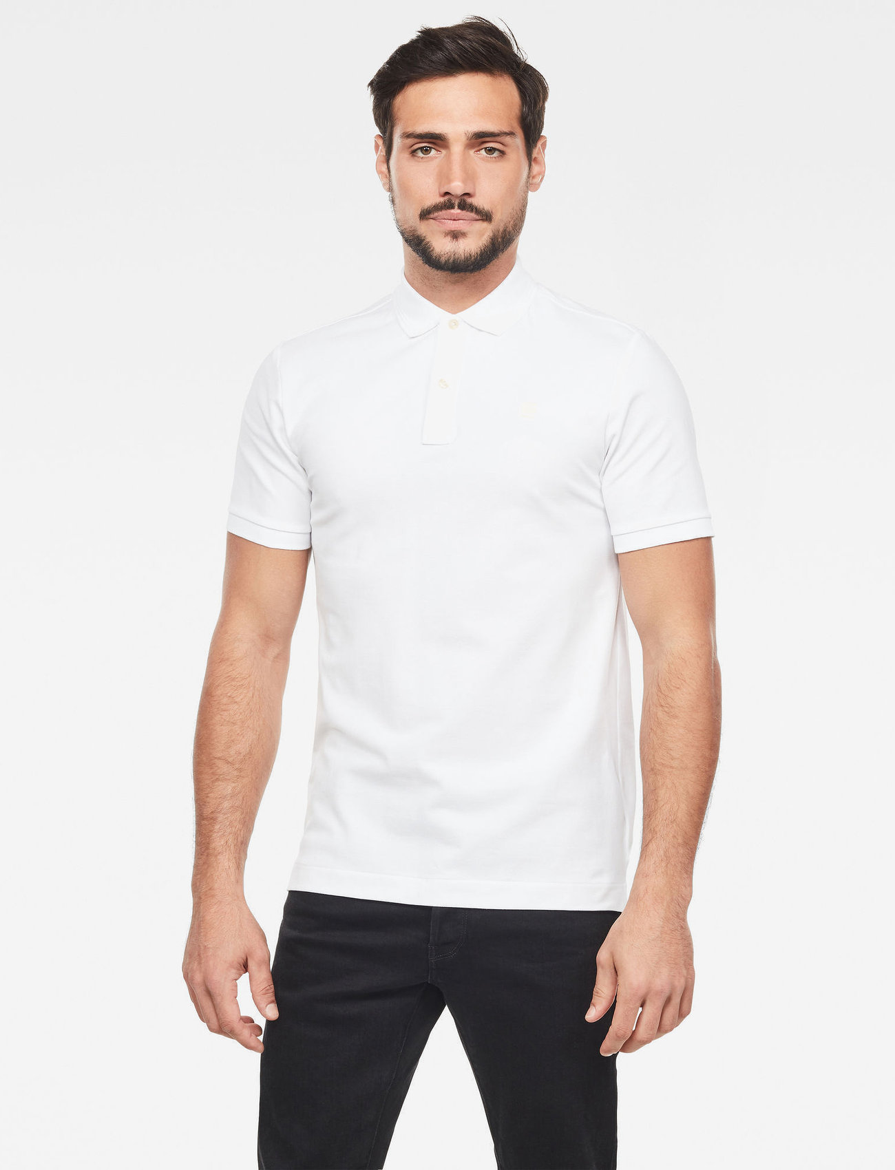 G-Star - Dunda slim polo s\s - kortærmede poloer - white - 0
