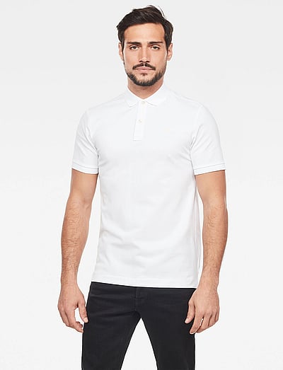 G-Star Dunda slim polo s\s - Odzież - WHITE / white