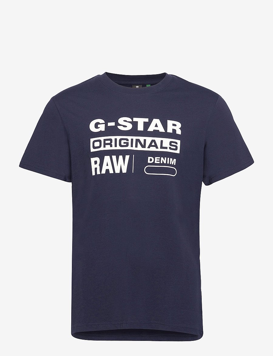 G-Star - Graphic 8 r t s\s - kortärmade t-shirts - sartho blue - 1
