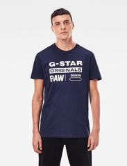 G-Star RAW - Graphic 8 r t s\s - short-sleeved t-shirts - sartho blue - 2