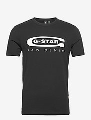 G-Star RAW - Graphic 4 slim r t s\s - short-sleeved t-shirts - dk black - 0