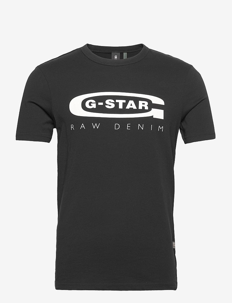 G-Star - Graphic 4 slim r t s\s - kortärmade t-shirts - dk black - 1